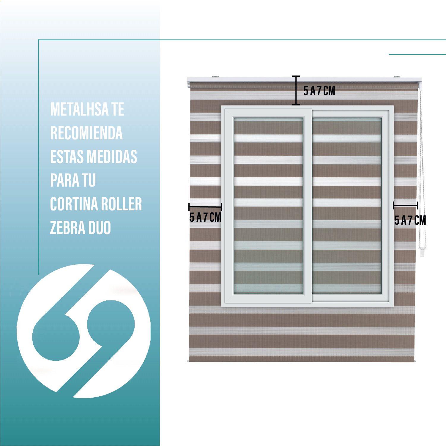 Cortina Roller Duo Zebra Día y Noche Tostado 150 X 165 Cm Sin Cenefa Sunfree-2