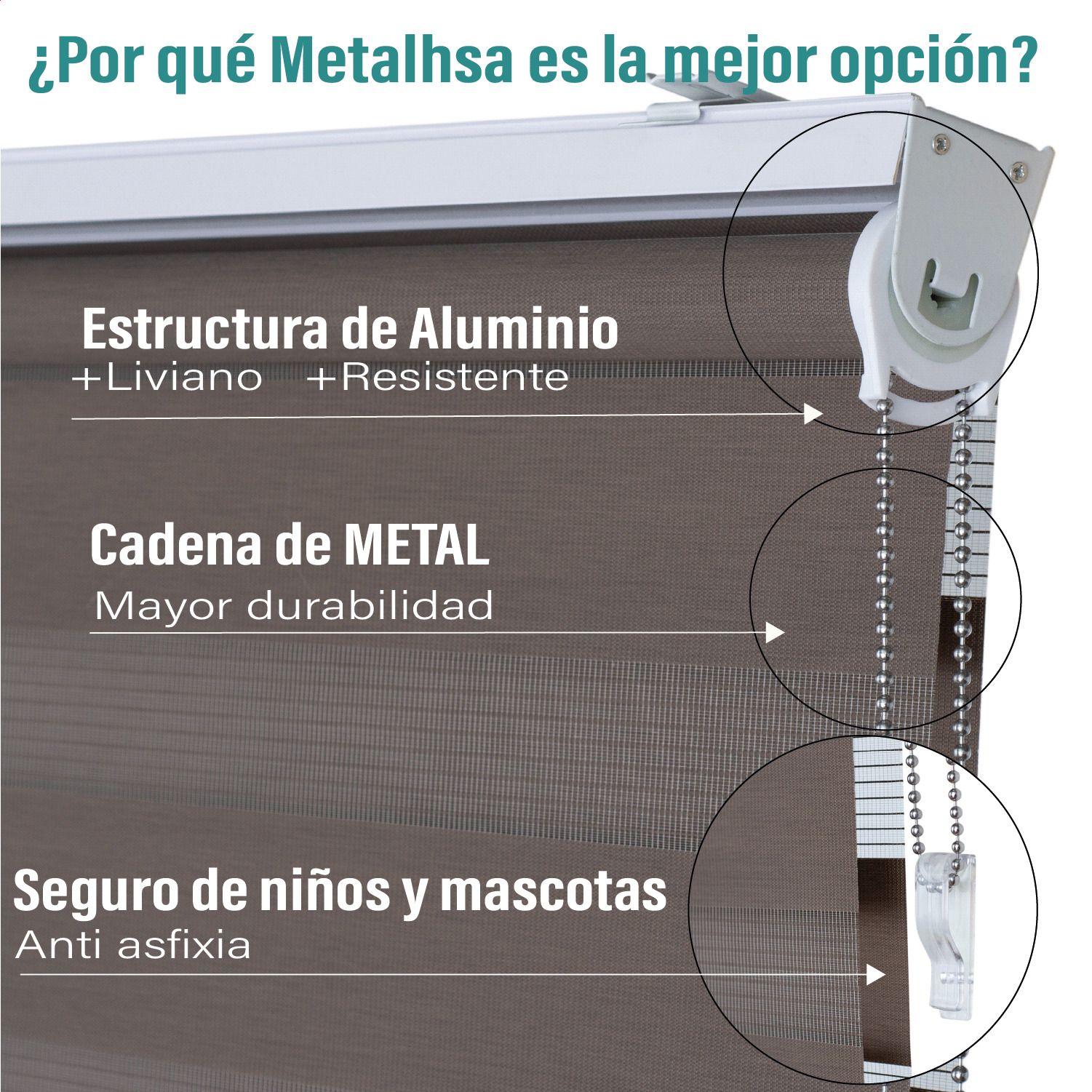 Cortina Roller Duo Zebra Día y Noche Tostado 150 X 165 Cm Sin Cenefa Sunfree-4