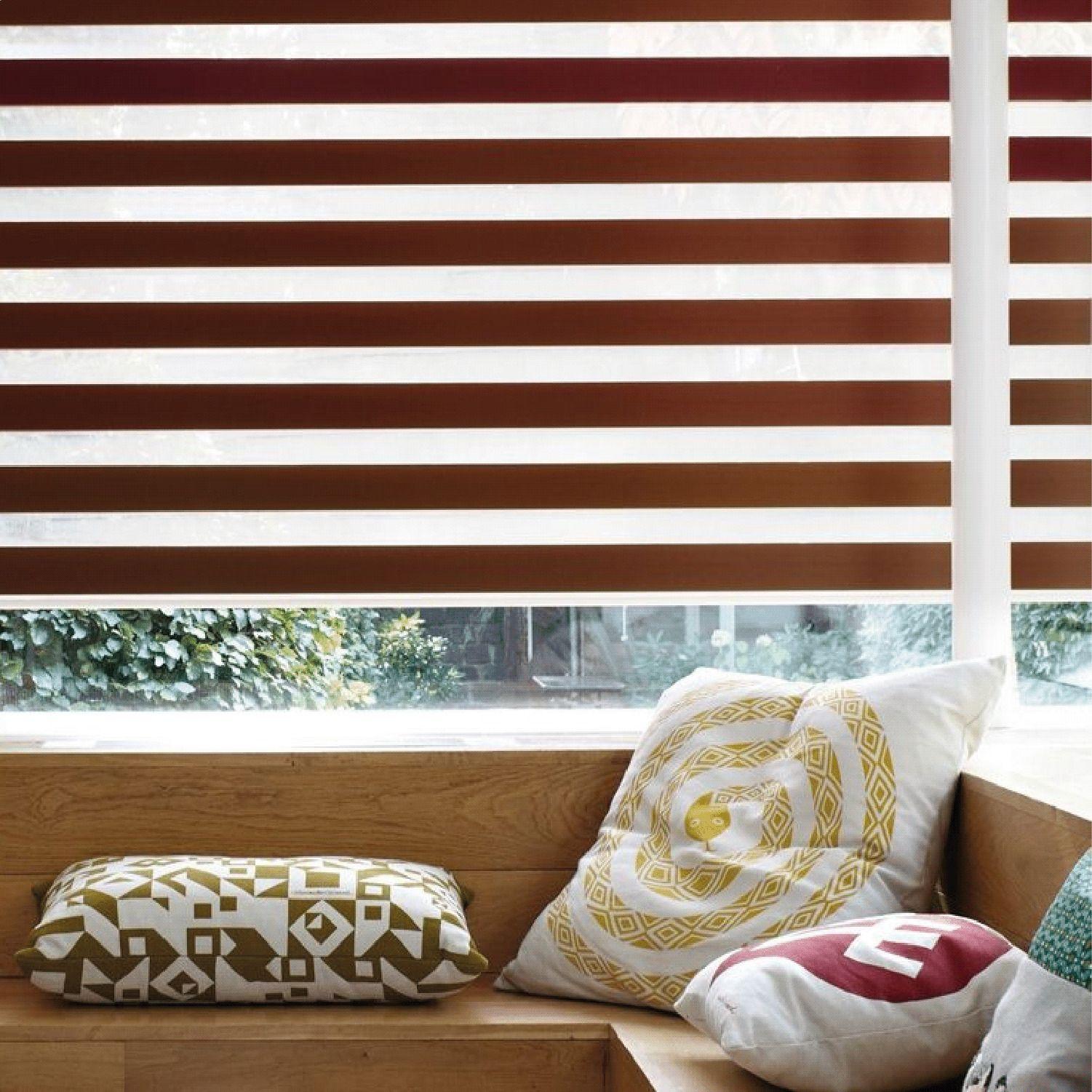 Cortina Roller Duo Zebra Día y Noche Tostado 150 X 165 Cm Sin Cenefa Sunfree-7