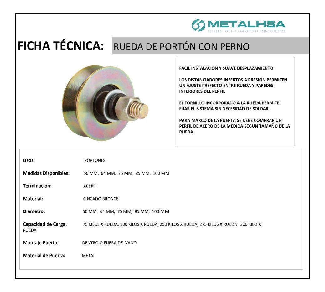 Rueda Para Portón Con Perno 64 Mm-3