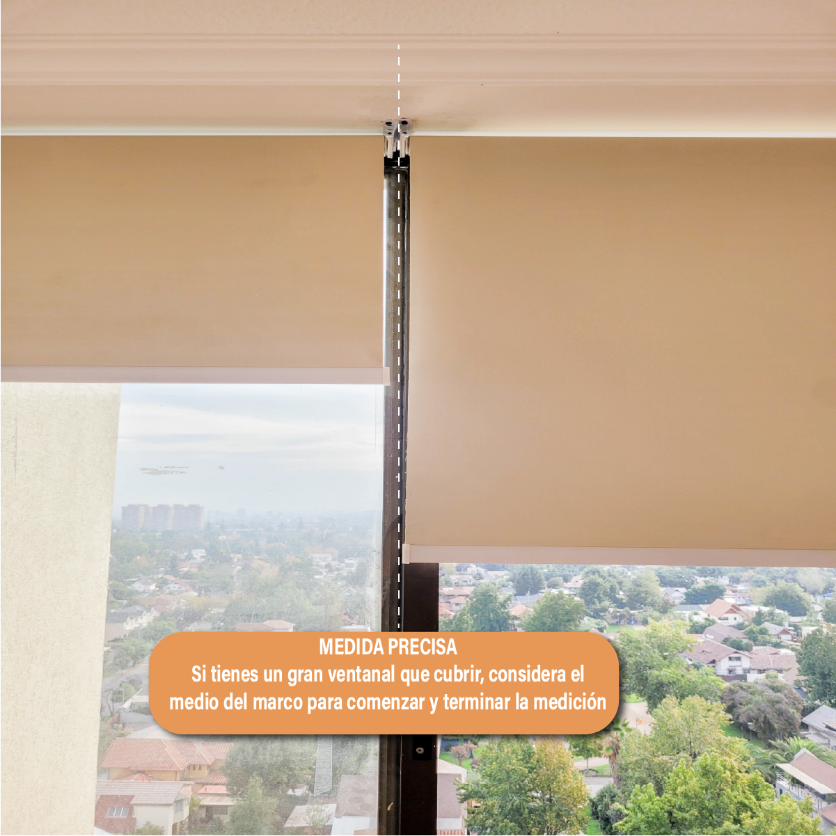 Cortina Roller Blackout 100 X 165 Cm Color Beige Sunfree-5
