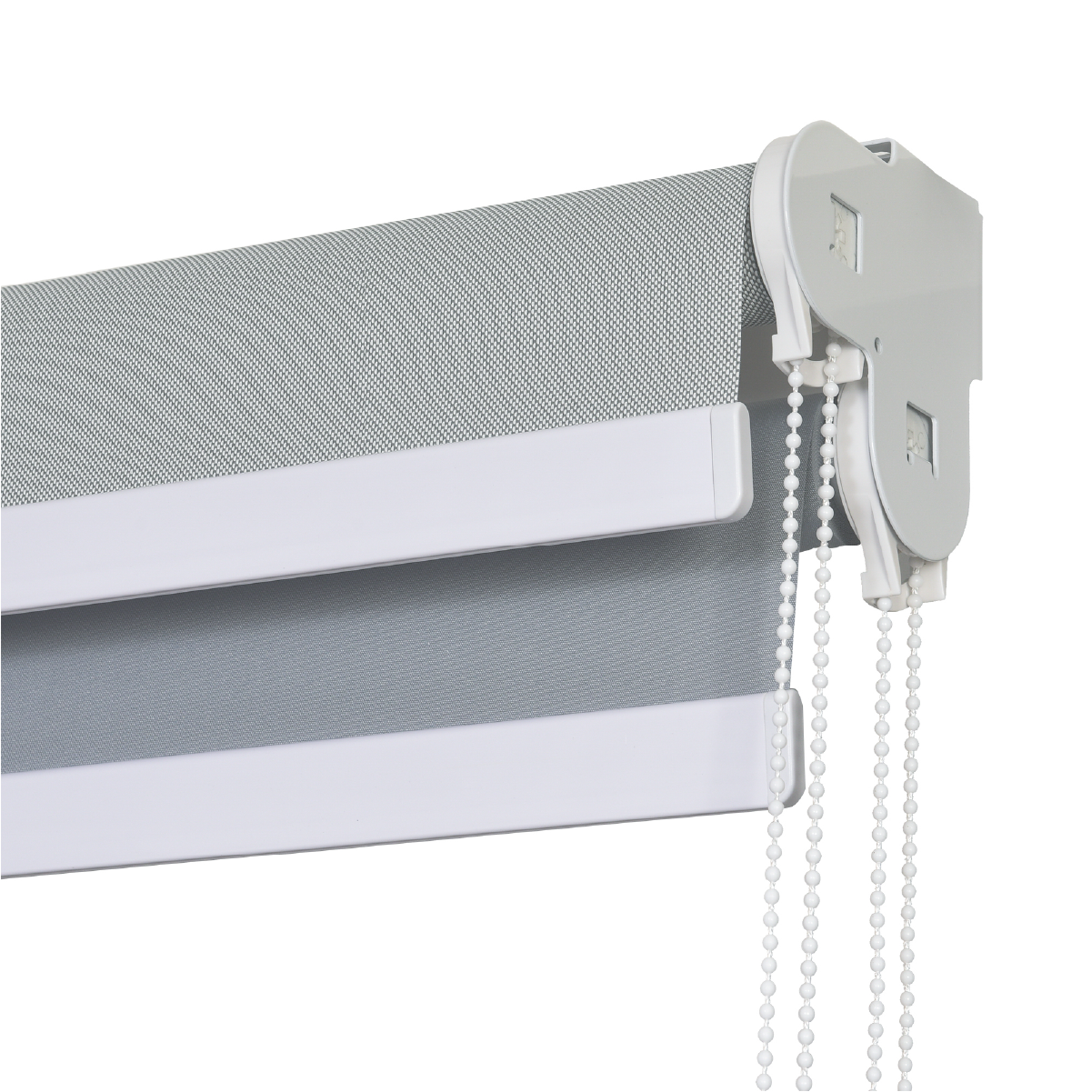 Cortina Roller Doble Blackout y Sunscreen 150X250 Cm Color Gris Marca Aura-2