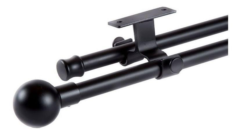 Set Extensible Techo 170-320 Cm Color Negro Y Terminal Bola-0
