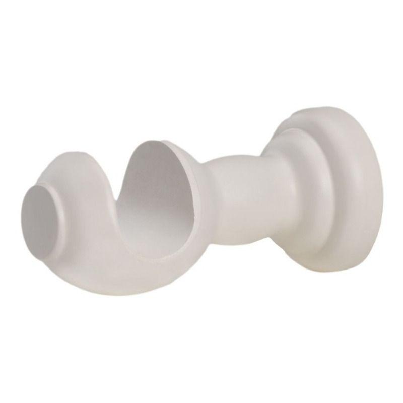 Set Barra para Cortina Simple 25 Mm de Madera 2,00 Mt Color Marfil Terminal Bola-1