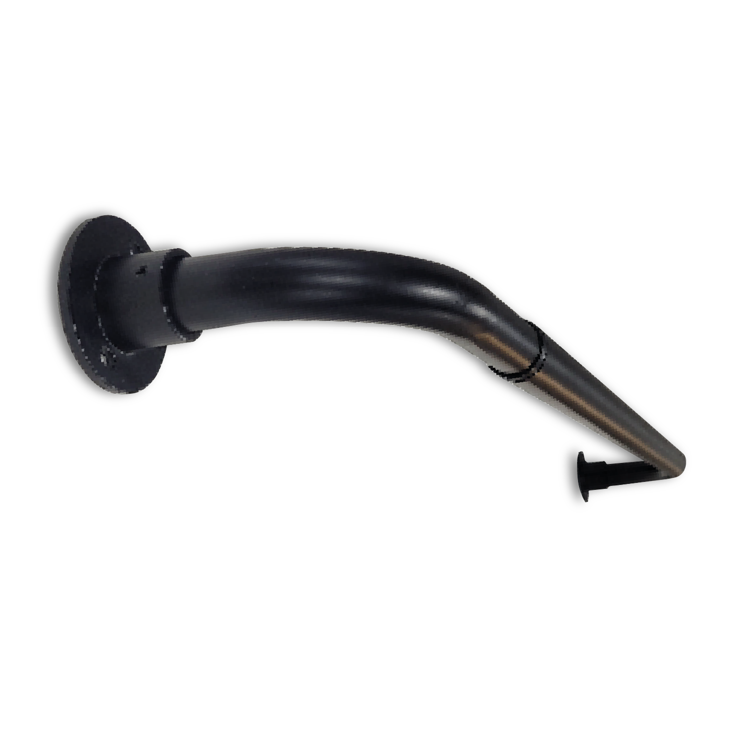 Set Barra para Cortina Simple 22/25 Mm Extensible Curvo 210 a 300 Cm Color Negro-0