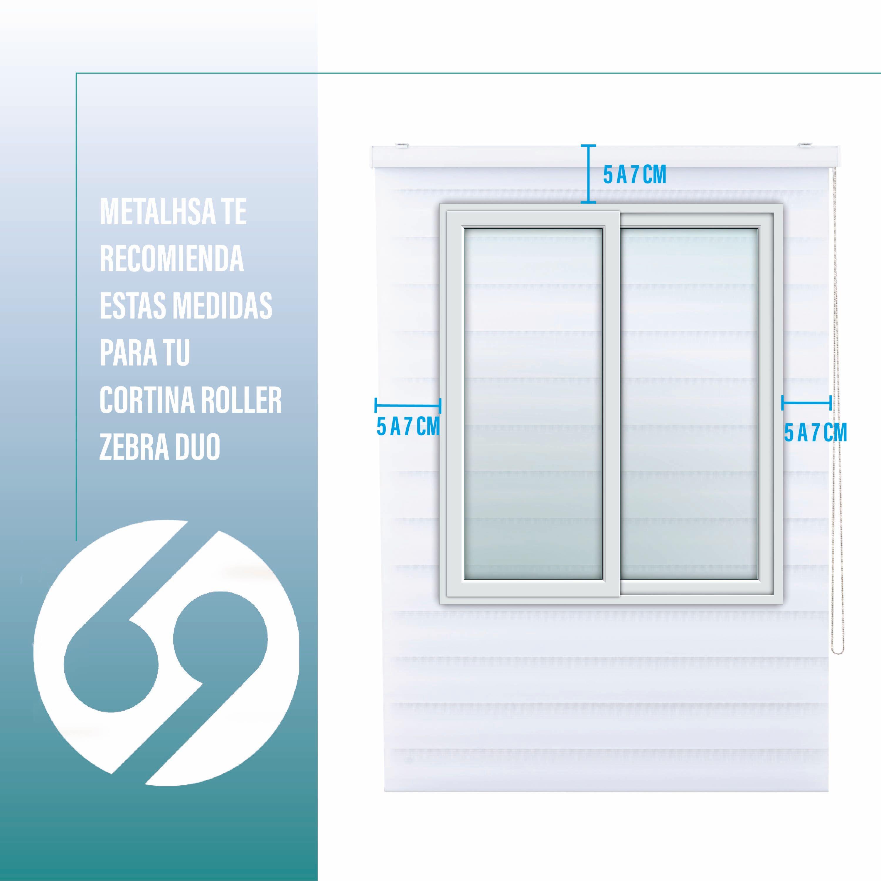 Cortina Roller Duo Zebra Día Y Noche Blanco 180 X 165 Cm Sunfree-2