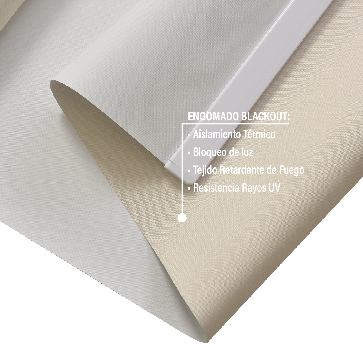 Cortina Roller Blackout 120 X 250 Cm Color Beige Sunfree-3