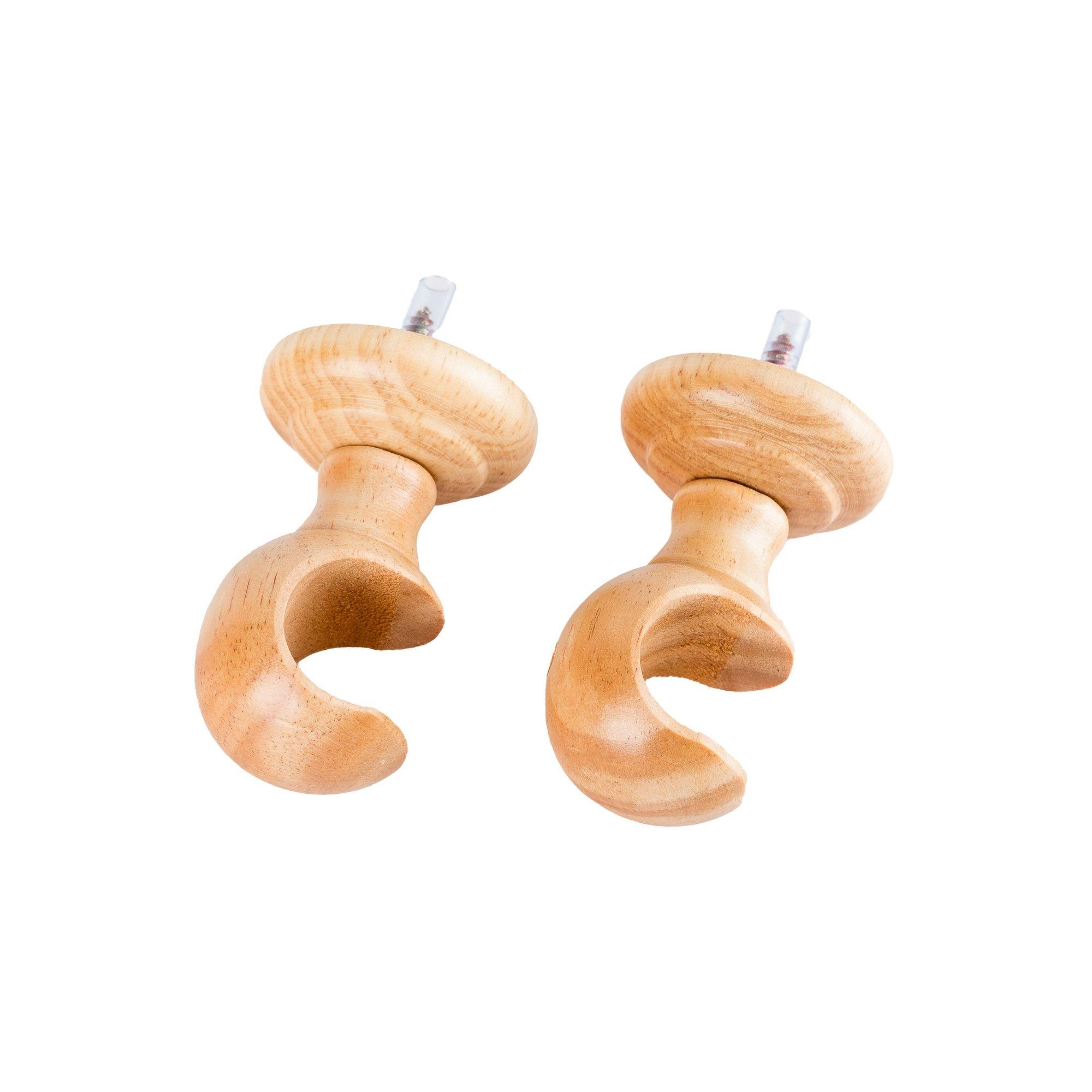 Pack 2 Unidades Soporte Techo De Madera Natural 19 Mm-0