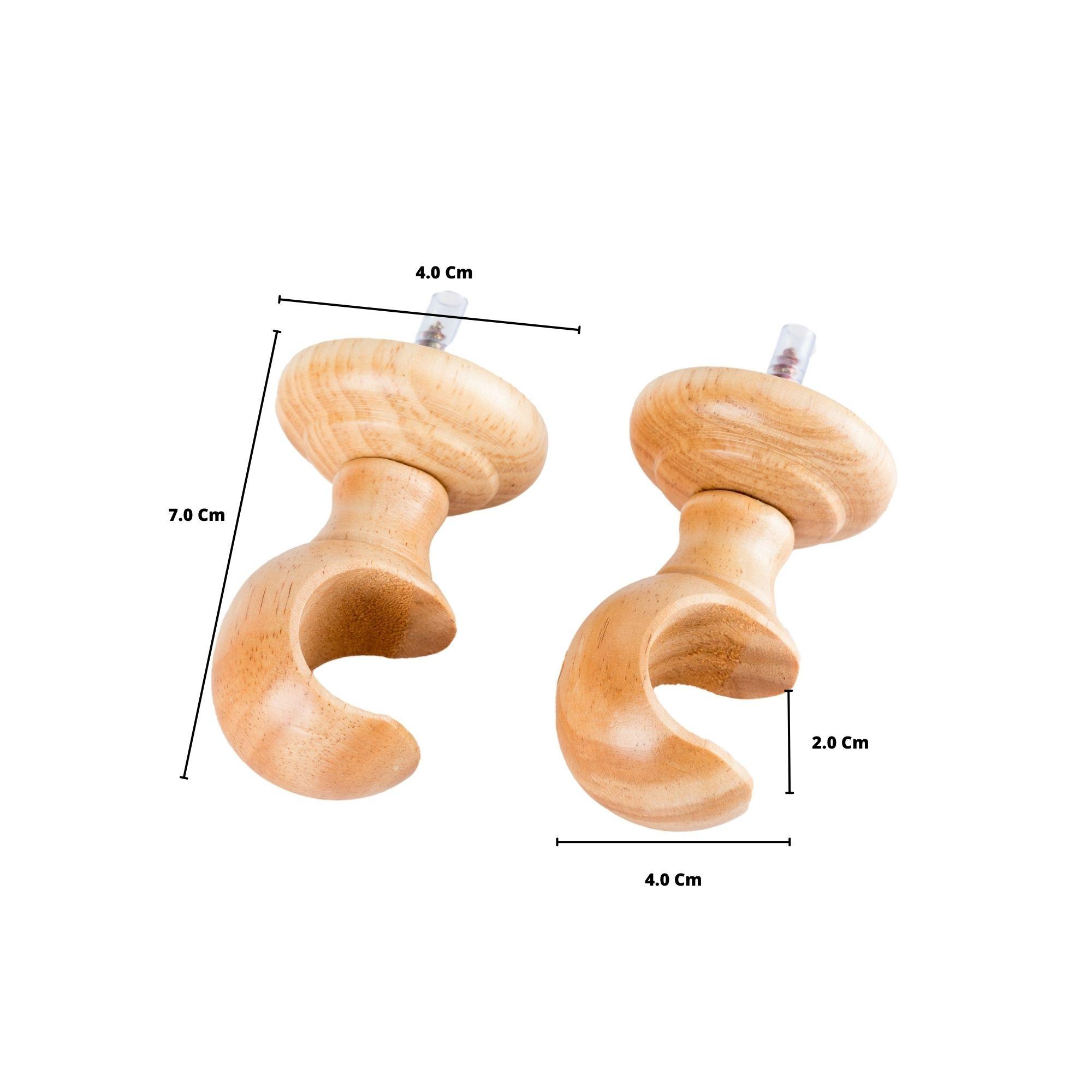 Pack 2 Unidades Soporte Techo De Madera Natural 19 Mm-1