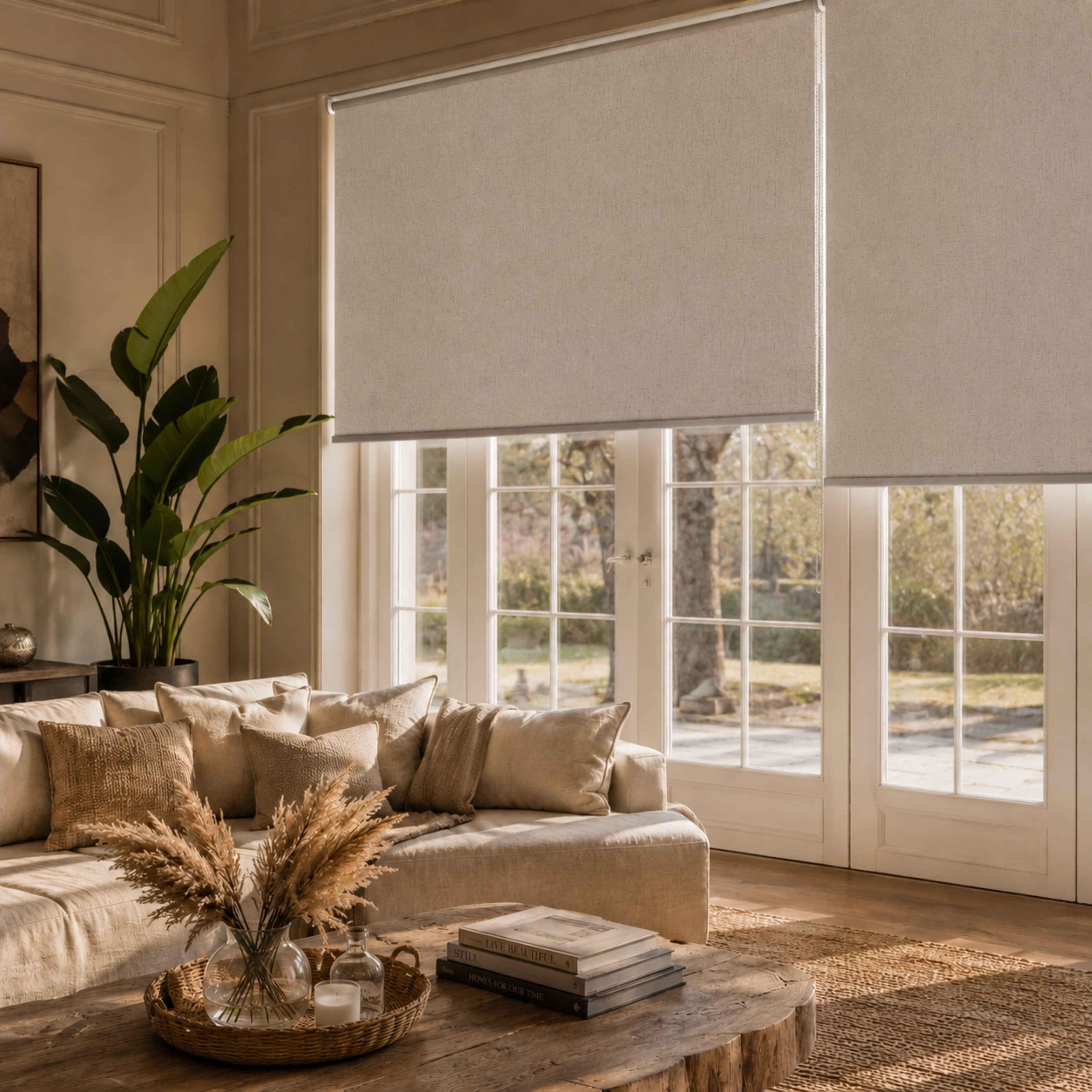 Cortina Roller Blackout 200 X 250 Cm Color Textura Lino Marca Sunfree-4