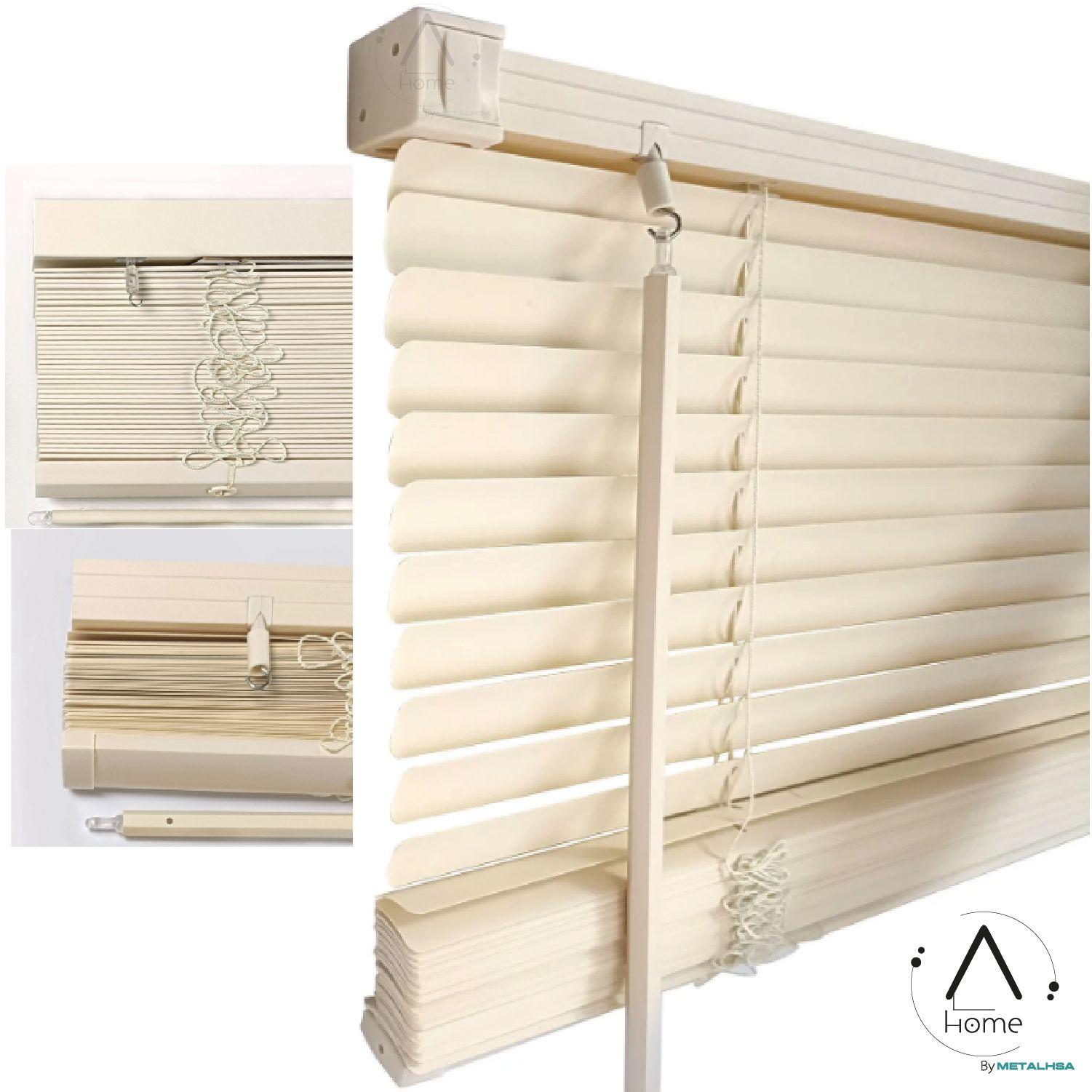 Persiana Veneciana Pvc 25MM 120X165 Cm Manual Marfil Aura-4