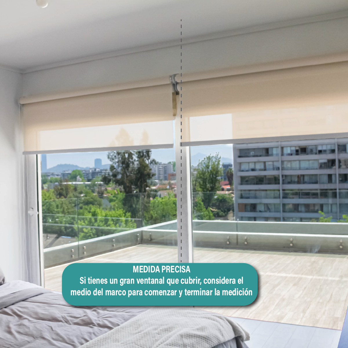 Cortina Roller Doble Blackout y Sunscreen 180X250 Cm Color Beige Marca Aura-8