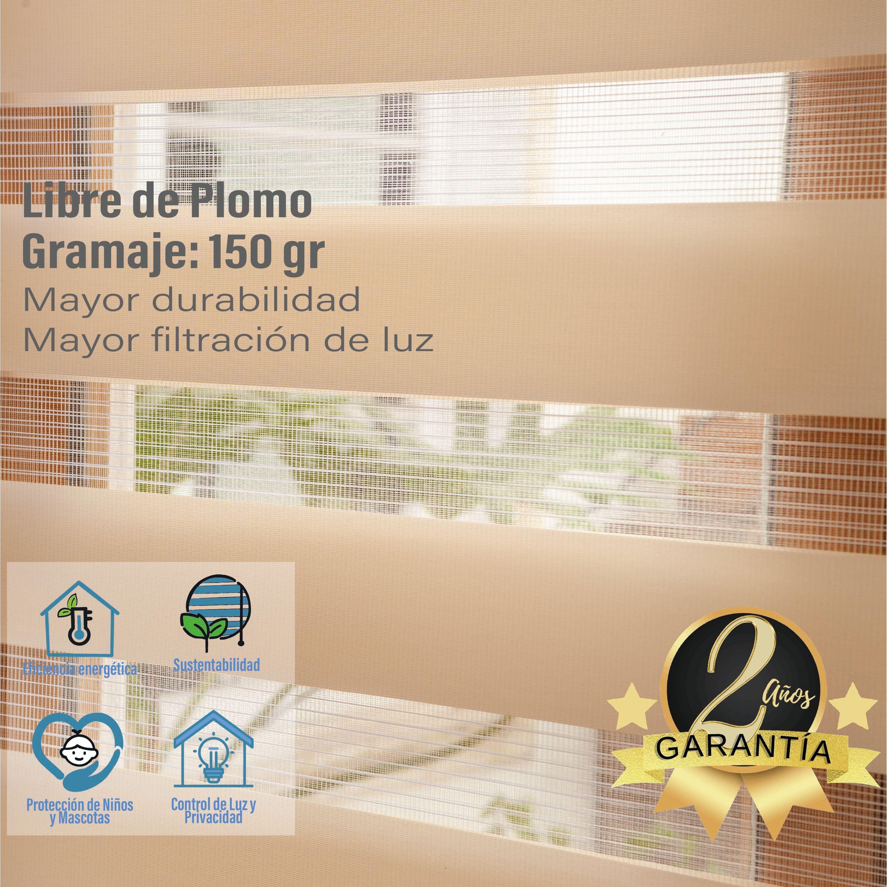 Cortina Roller Duo Zebra Día Y Noche Beige 120 X 165 Cm Sunfree-5