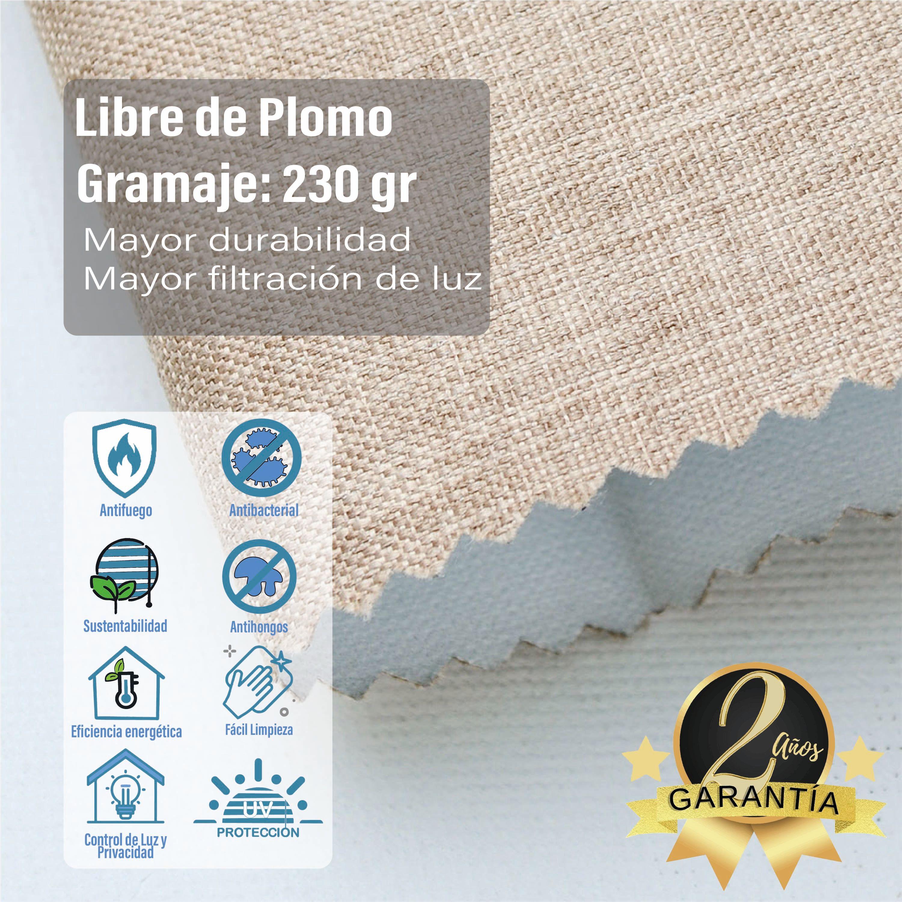 Cortina Roller Blackout Textura Lino 090 X 250 Cm-4