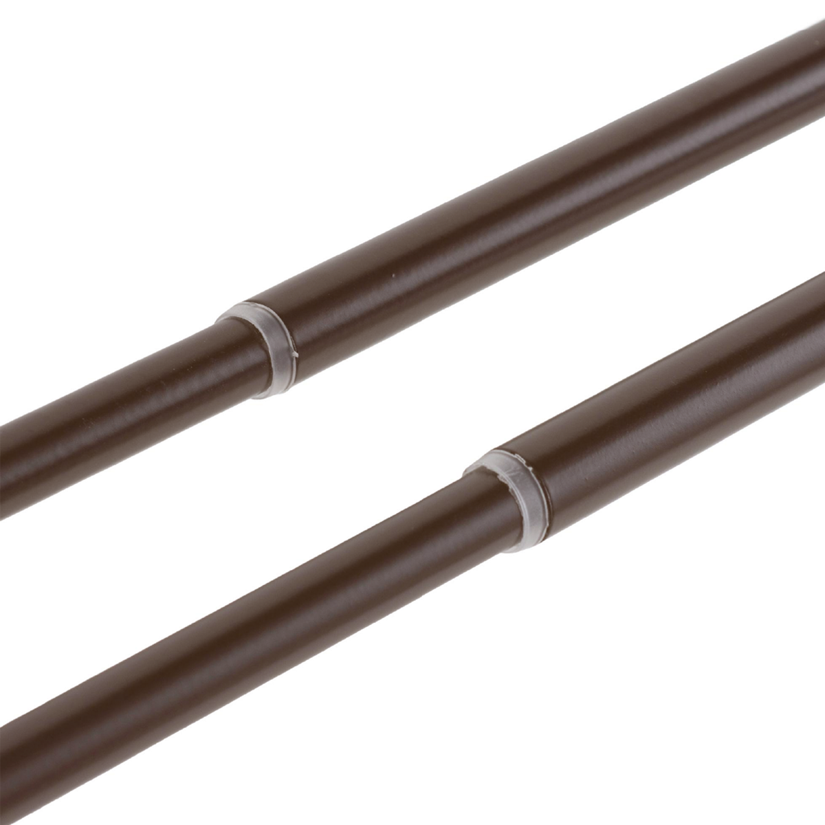 Set Barras para Cortina Doble 16/19 Mm Extensible 170-320 Cm A Techo Café Bola-2