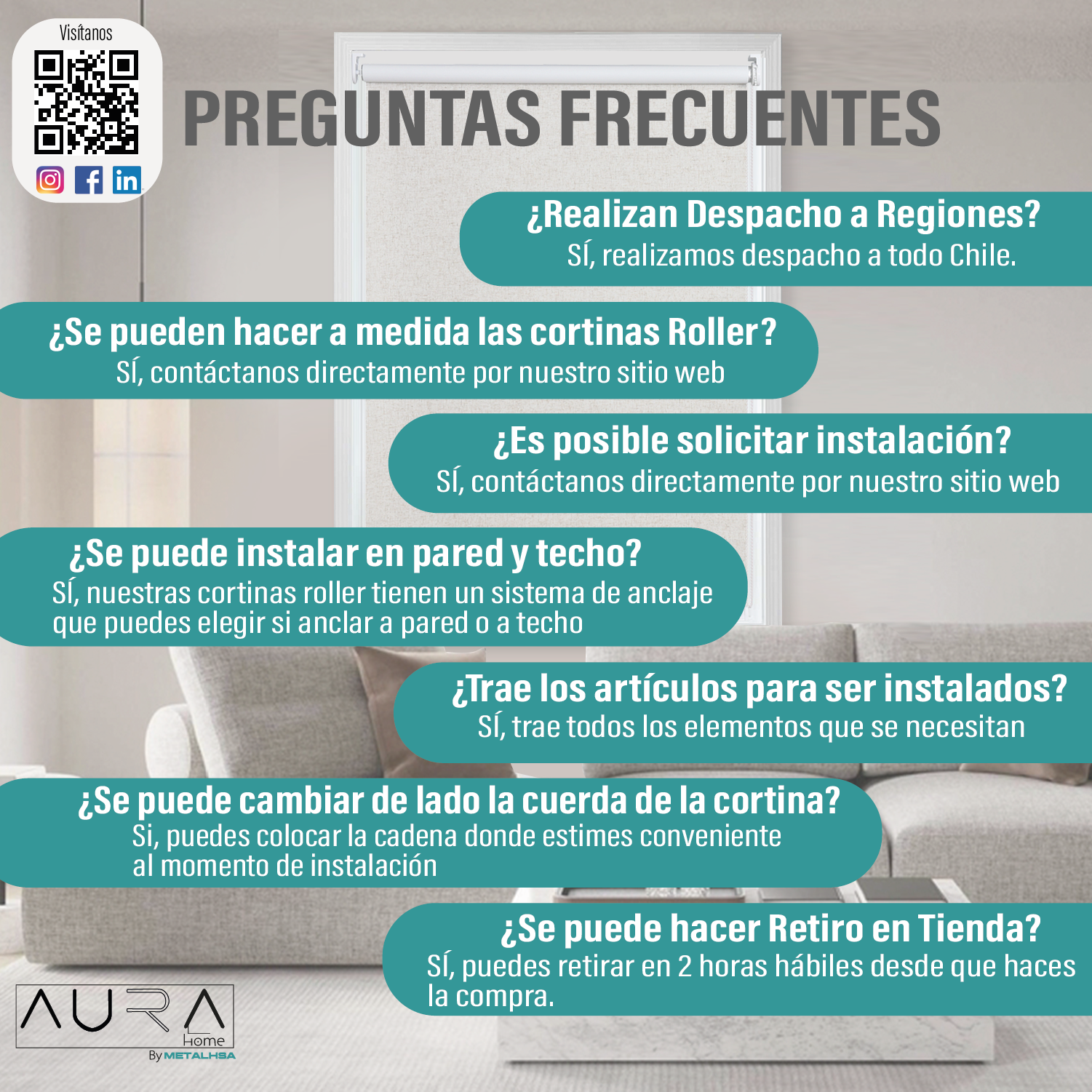 Cortina Roller 100% Blackout Capuccino 160X165 Cm Aura-9