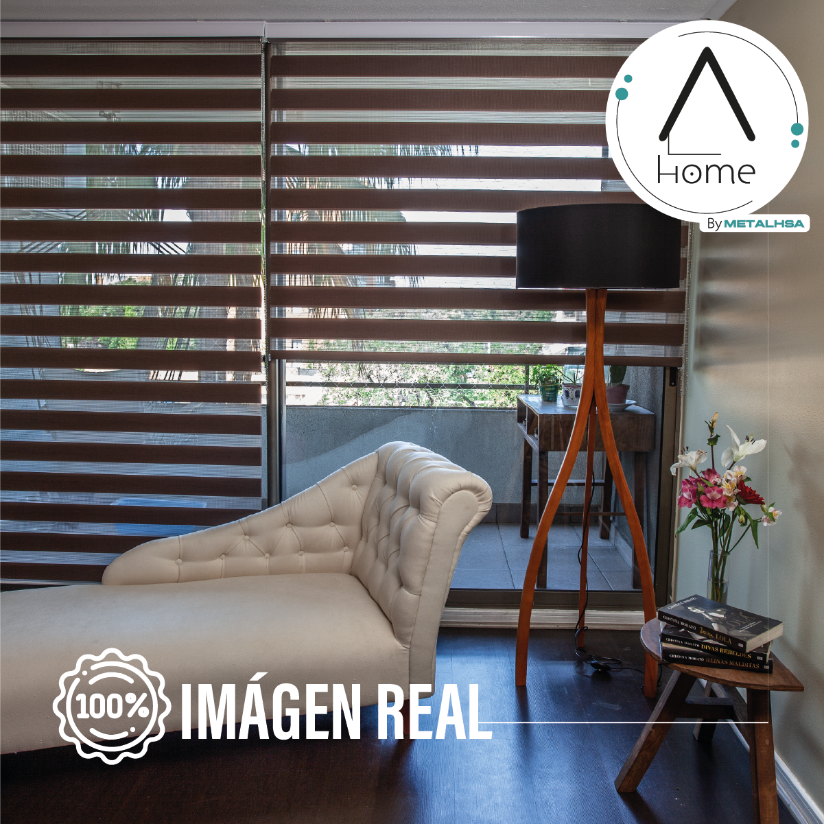 Cortina Roller Duo Zebra Día Y Noche Tostado 120 X 165 Cm Sunfree-3