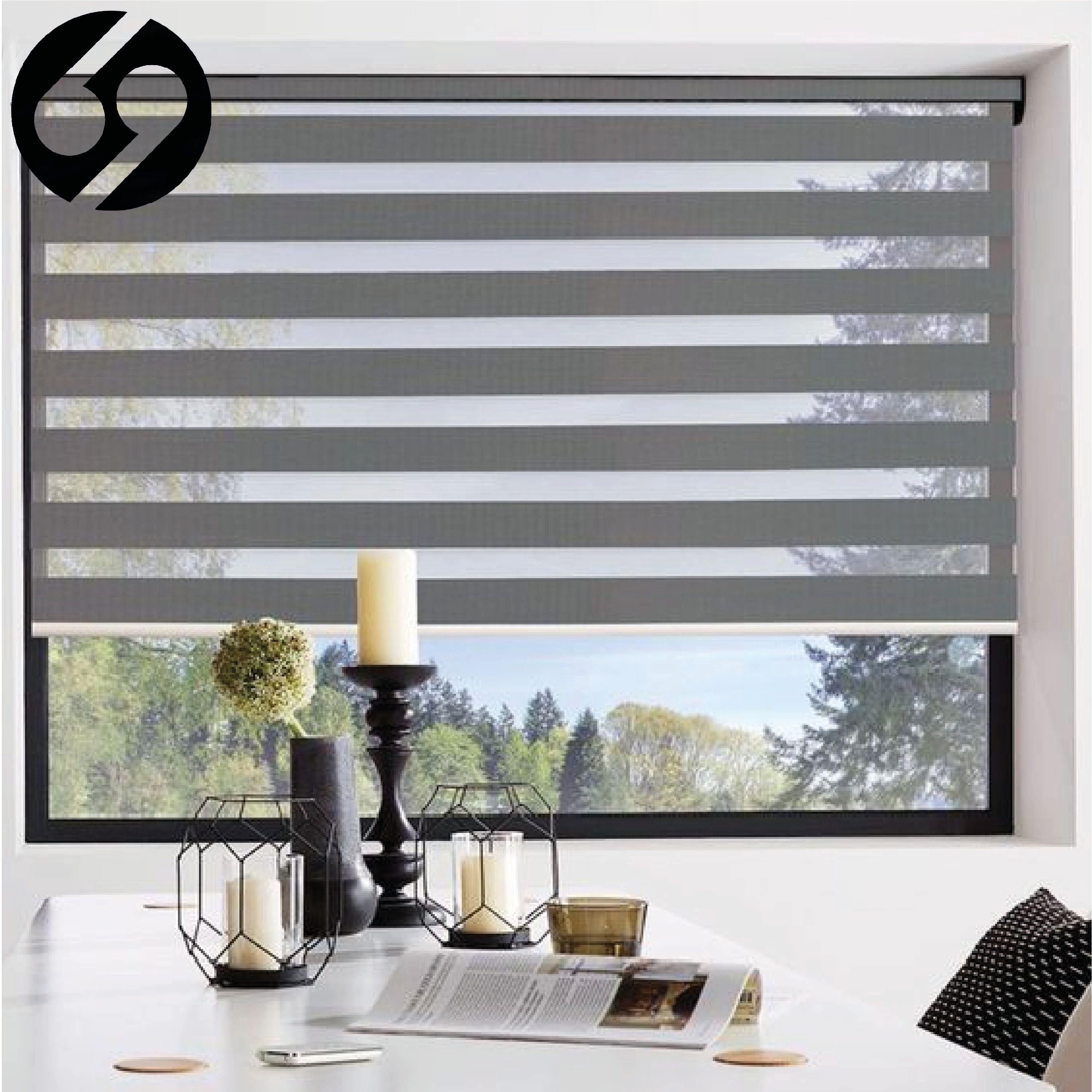 Roller Duo Zebra Día Y Noche Gris 90 X 250 Cm Premium-6