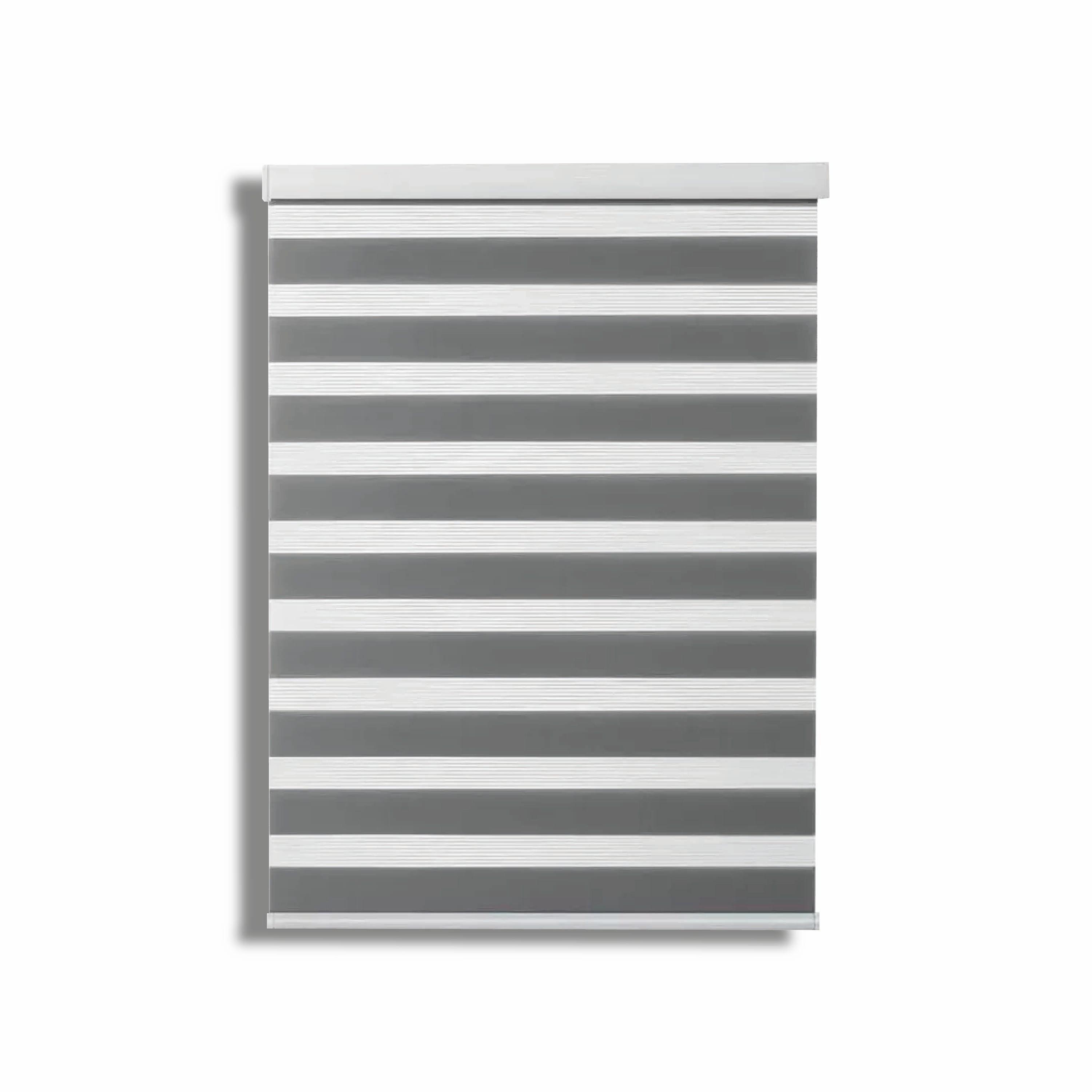 Cortina Roller Duo Zebra Día Y Noche Gris 90 X 250 Cm Sunfree-0