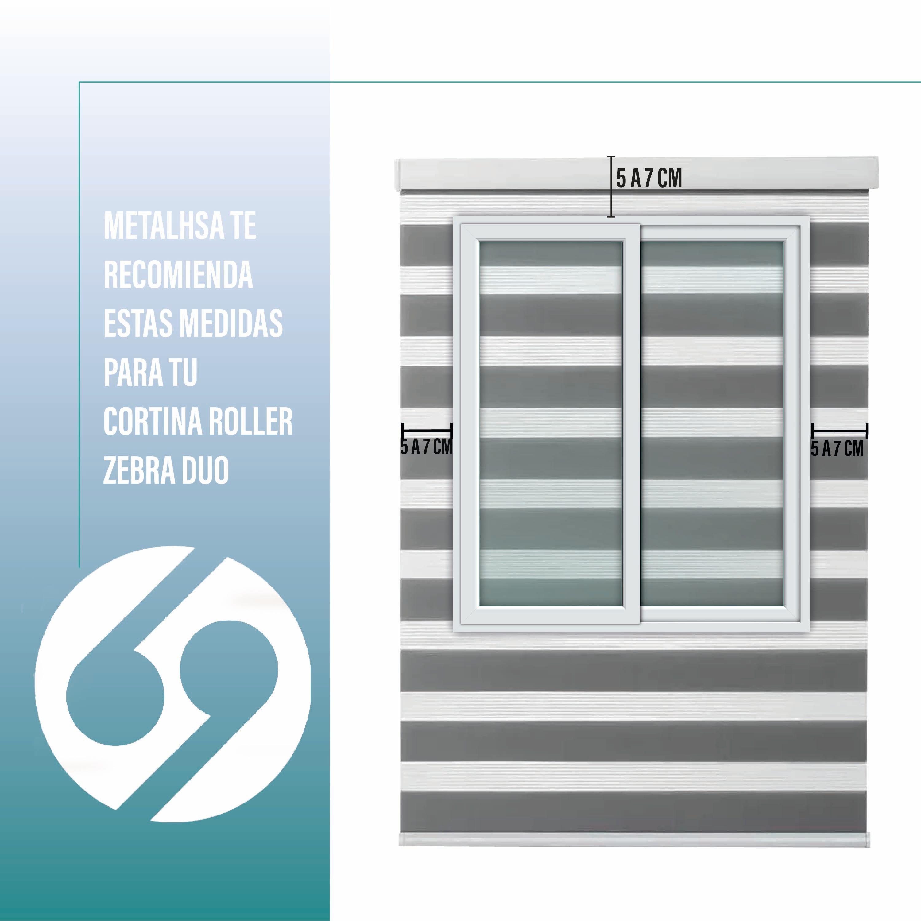 Cortina Roller Duo Zebra Día Y Noche Gris 90 X 250 Cm Sunfree-2