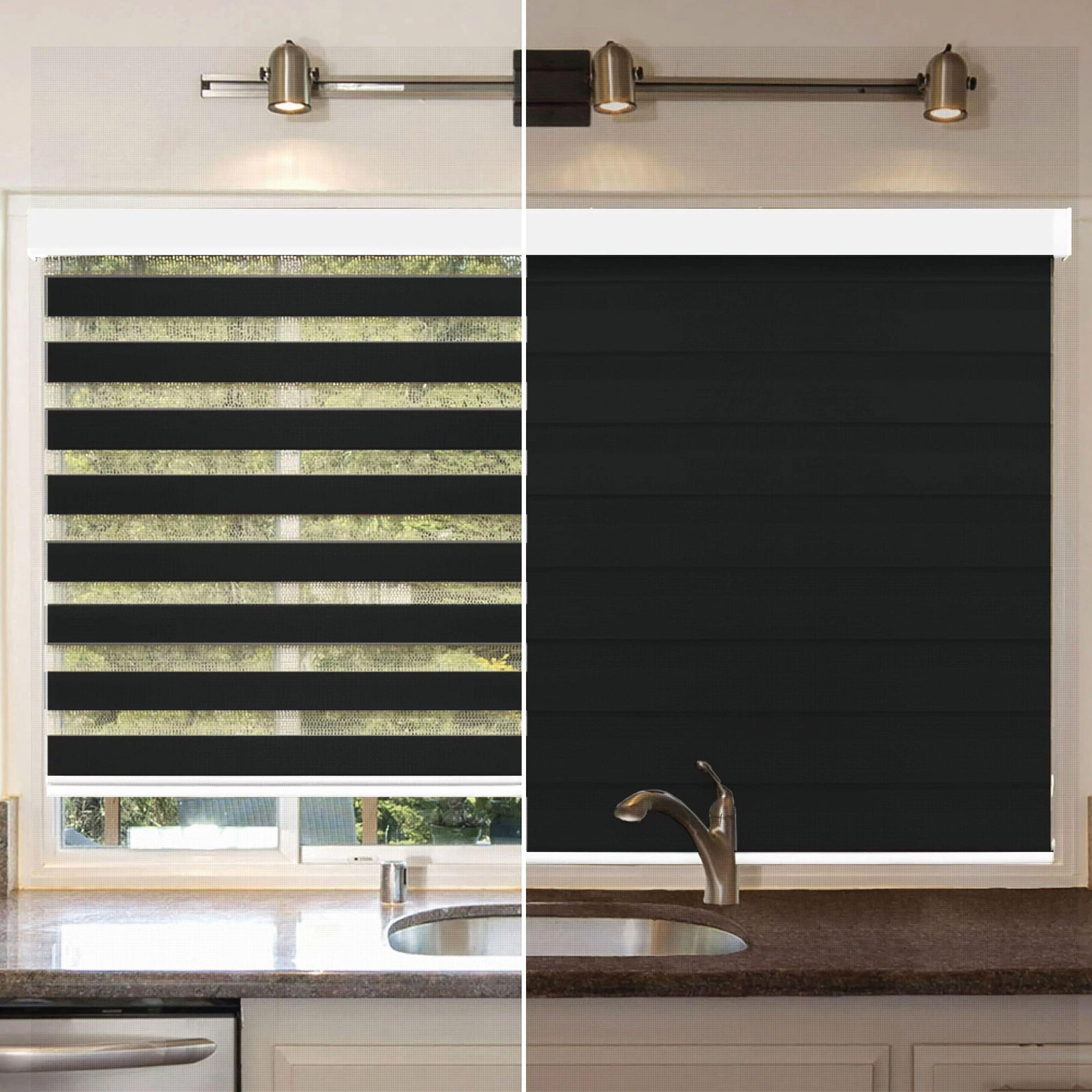 Cortina Roller Duo Zebra Día Y Noche Negro 90 X 250 Cm Sunfree-6