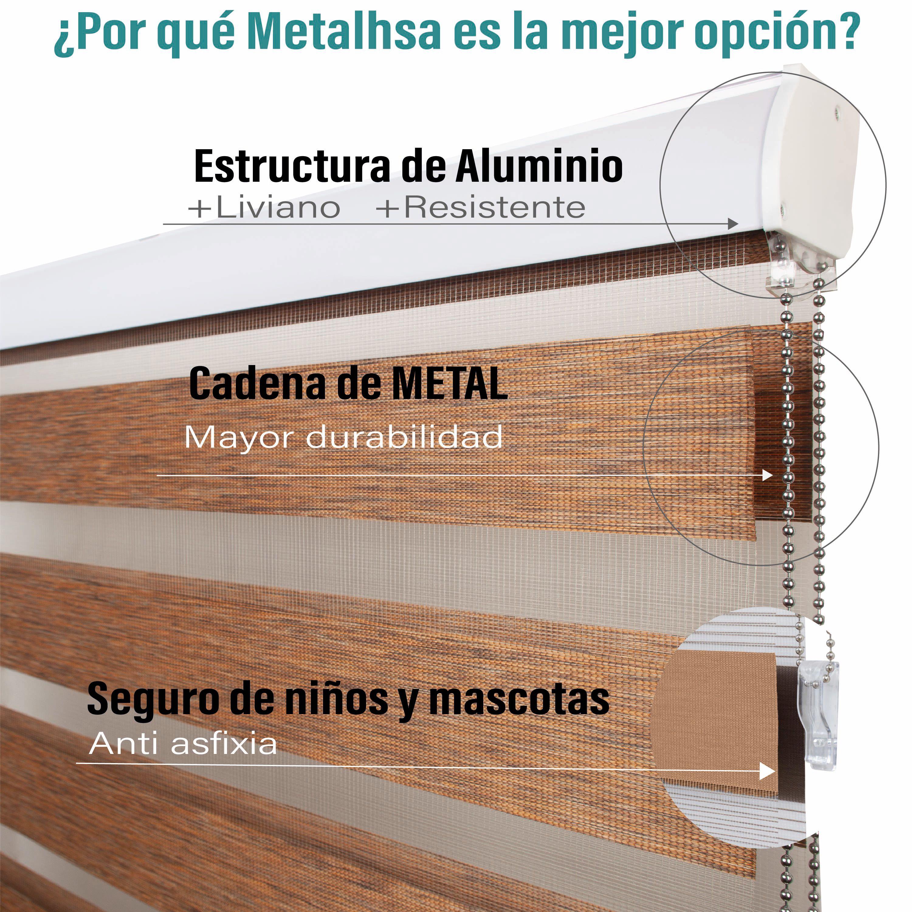 Roller Duo Zebra Día Y Noche Tabaco 90 X 250 Cm Premium-4