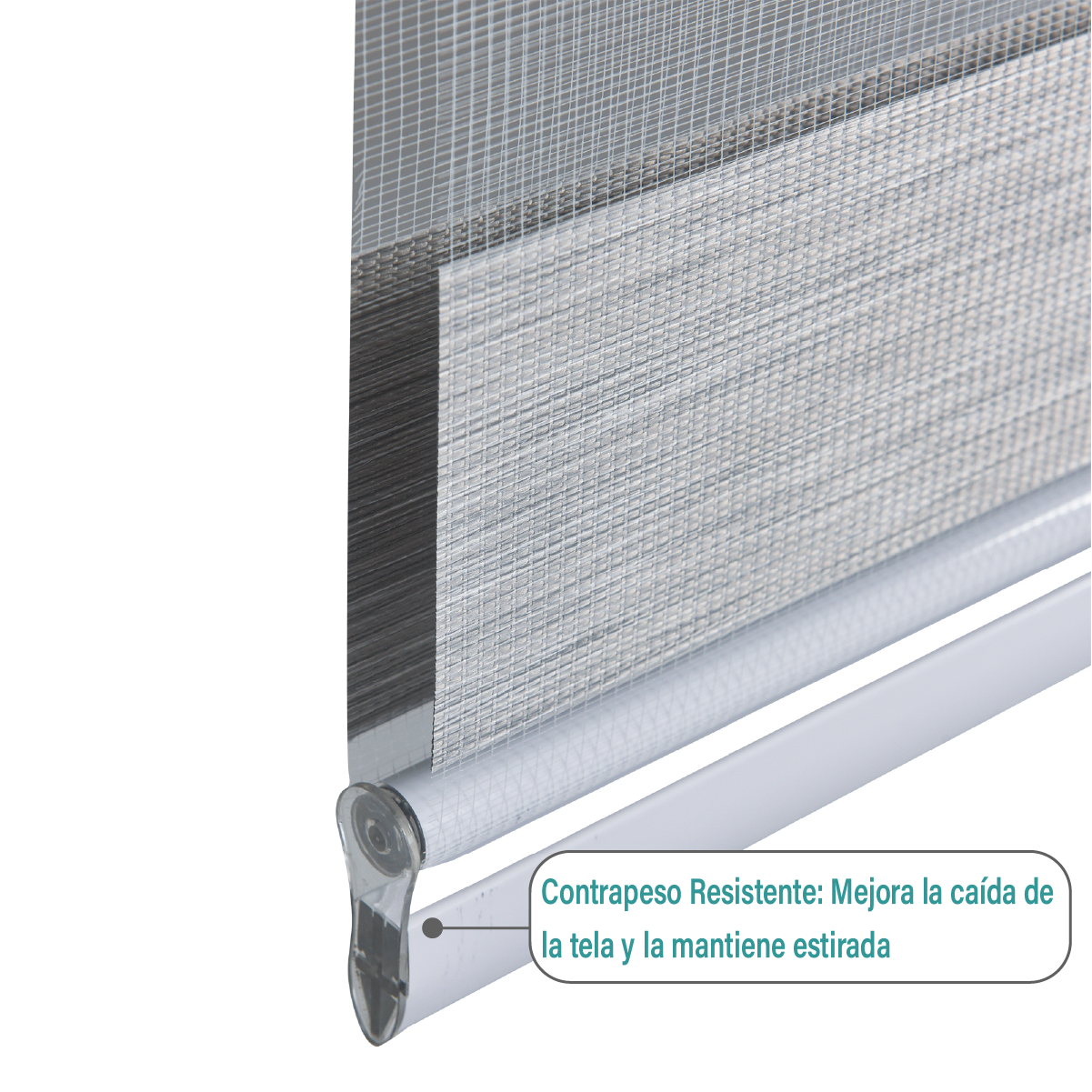 Cortina Roller Duo Zebra Día Y Noche 090 X 250 Cm Color Gris Marca Aura-4