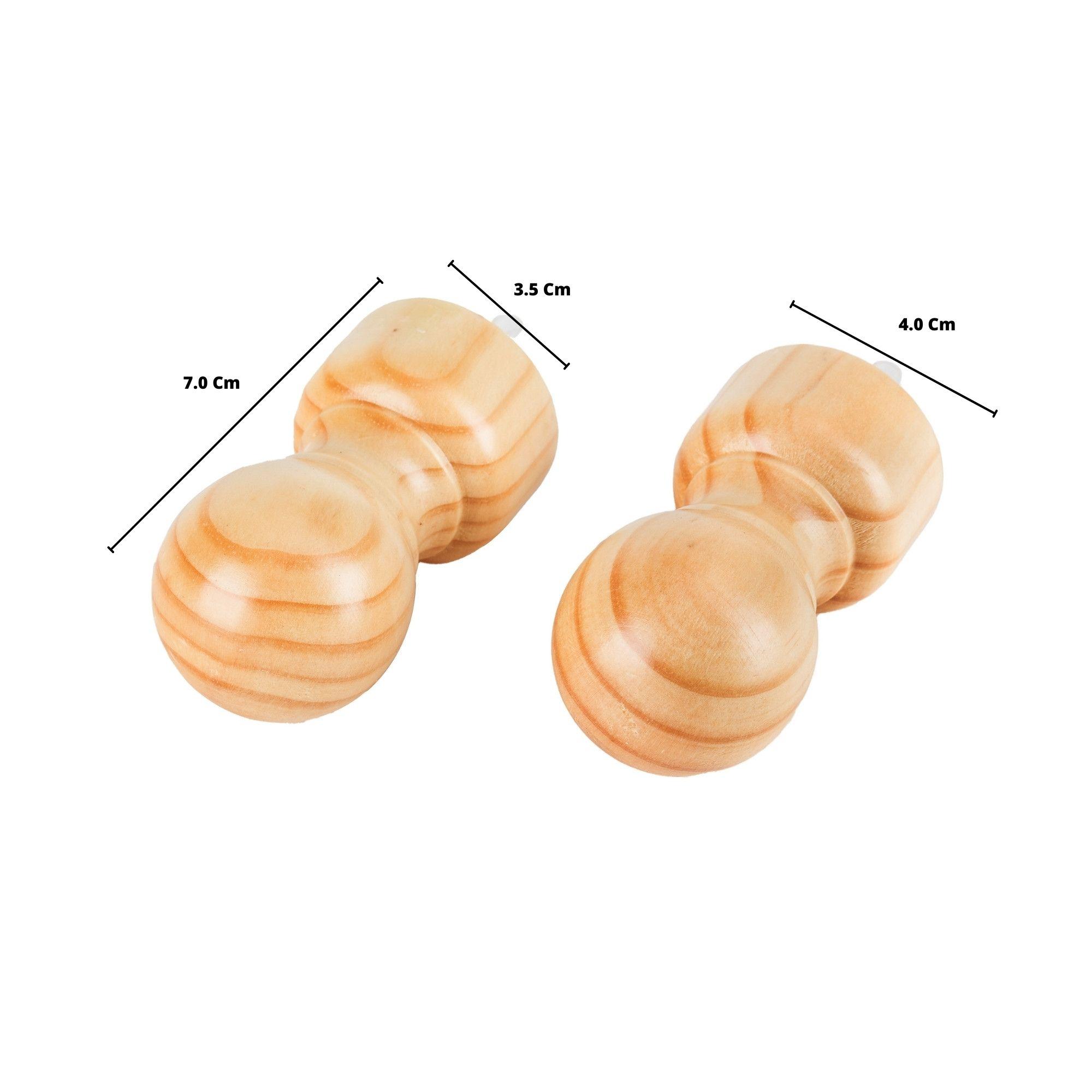 Pack 2 Unidades Terminal Bola De Madera Natural 35 Mm-1
