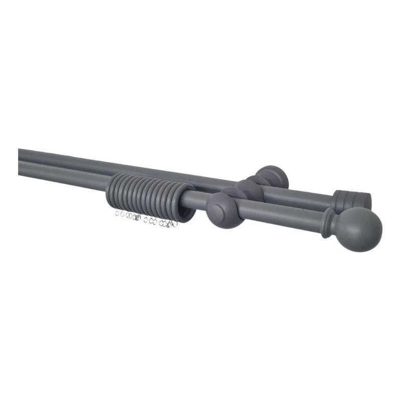 Set Doble De Madera Color Gris Terminal Bola X 1.50 Mt-0
