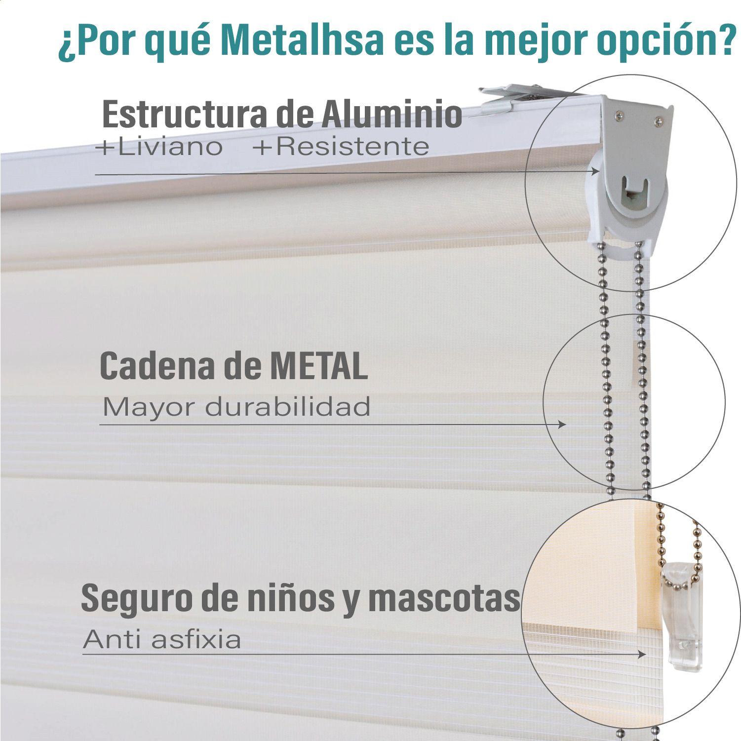 Cortina Roller Duo Zebra Día y Noche Beige 200 X 250 Cm Sin Cenefa Sunfree-4