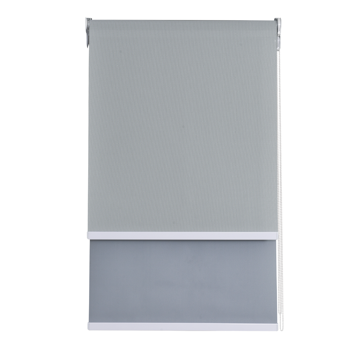 Cortina Roller Doble Blackout y Sunscreen 120X165 Cm Color Gris Marca Aura-0