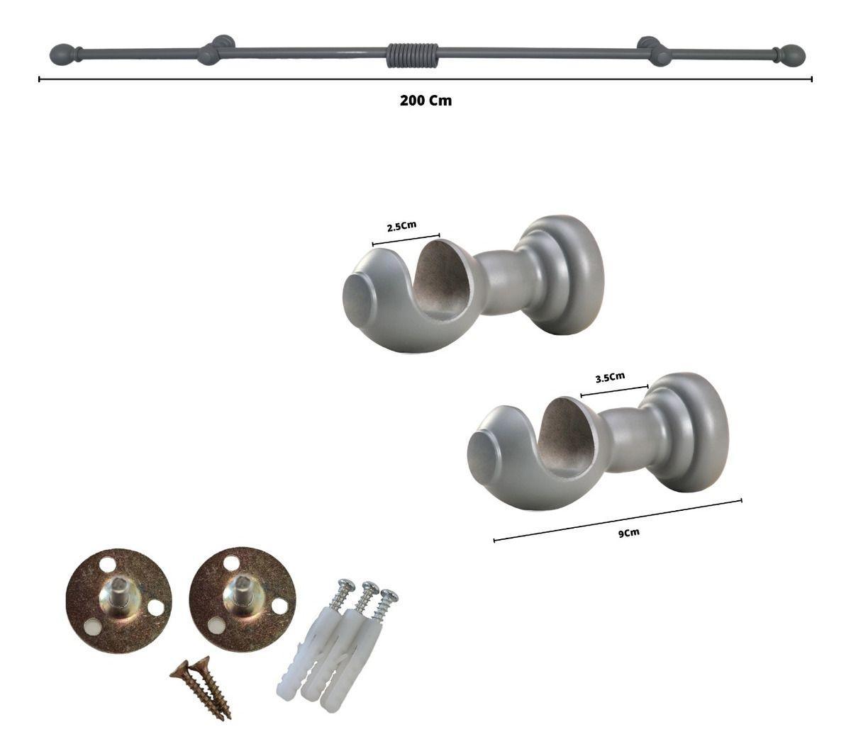 Set Simple De Madera Gris 2.00 Mt Terminal Bola-3