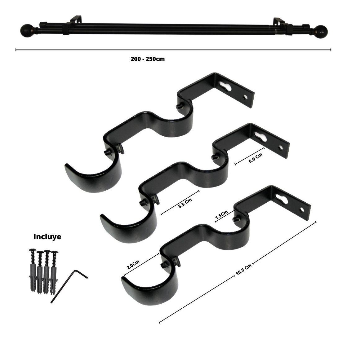 Set Doble Extensible 200-250 Cm Color Orb Terminal Bola-6