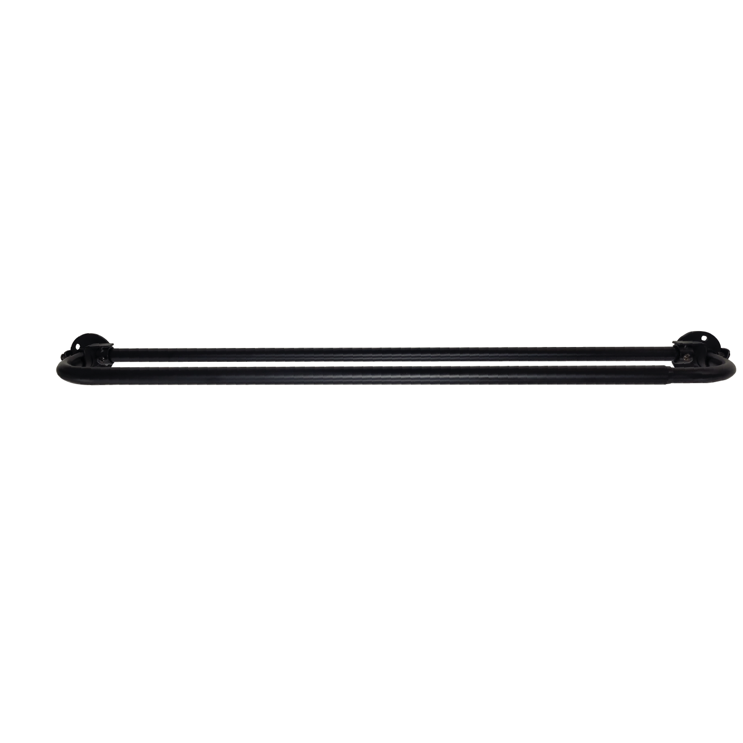 Set Barras para Cortina Doble 16/19 Mm Extensible Curvo 120 a 210 Cm Color Negro-1