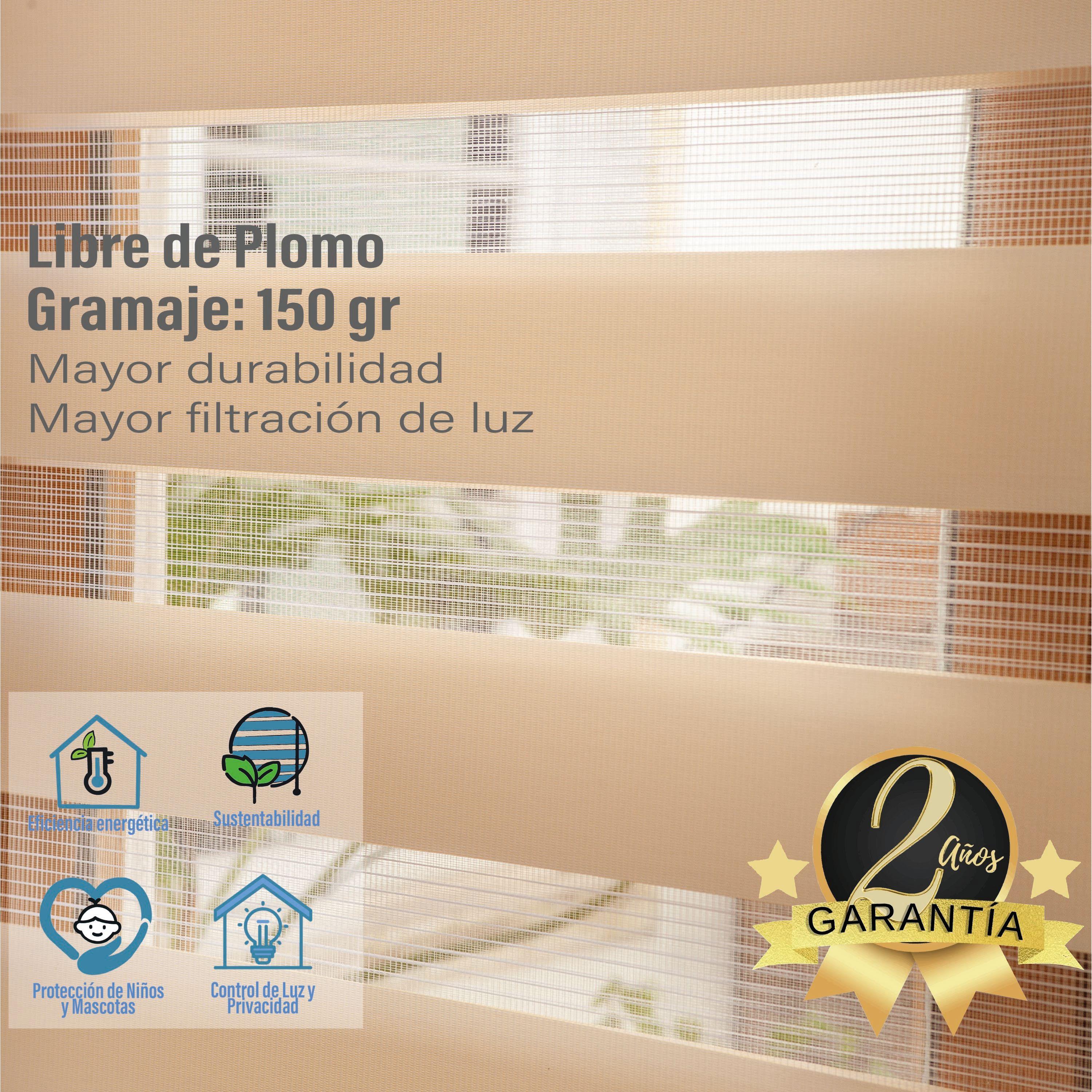 Roller Duo Zebra Día Y Noche Beige 90 X 250 Cm Premium-5