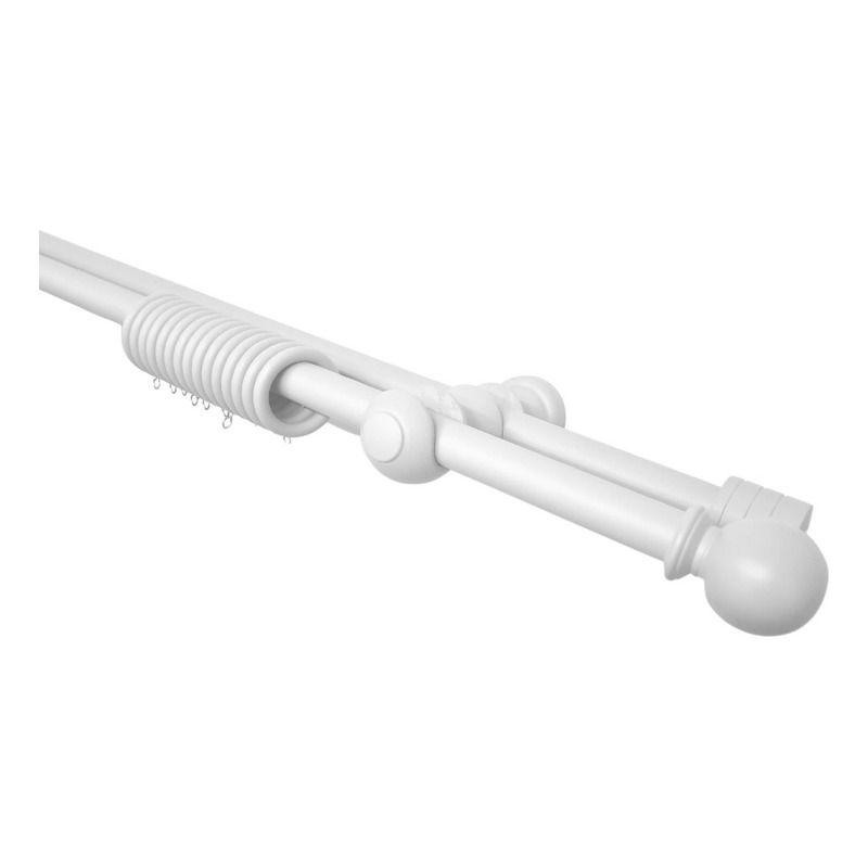 Set Doble De Madera Color Blanco Terminal Bola X 1.50 Mt-0