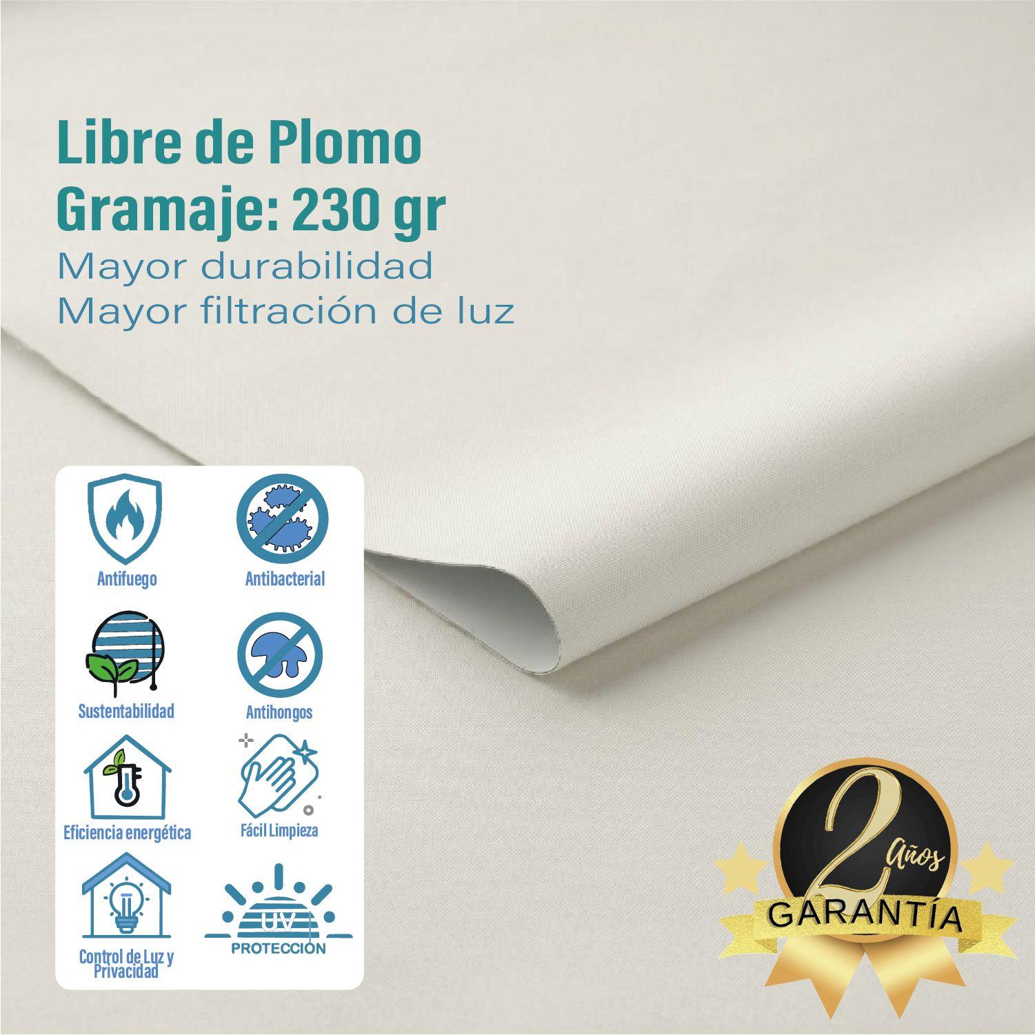 Cortina Roller Blackout Blanco 90 X 250 Cm-4