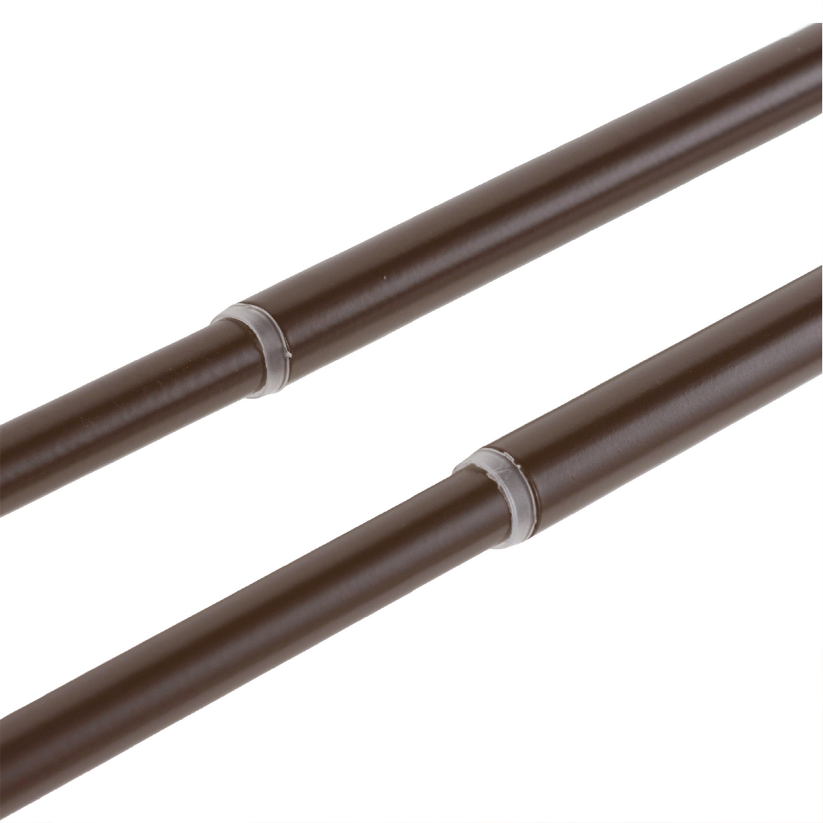 Set Barras para Cortina Doble 16/19 Mm Extensible 170-320 Cm A Muro Café Bola-4