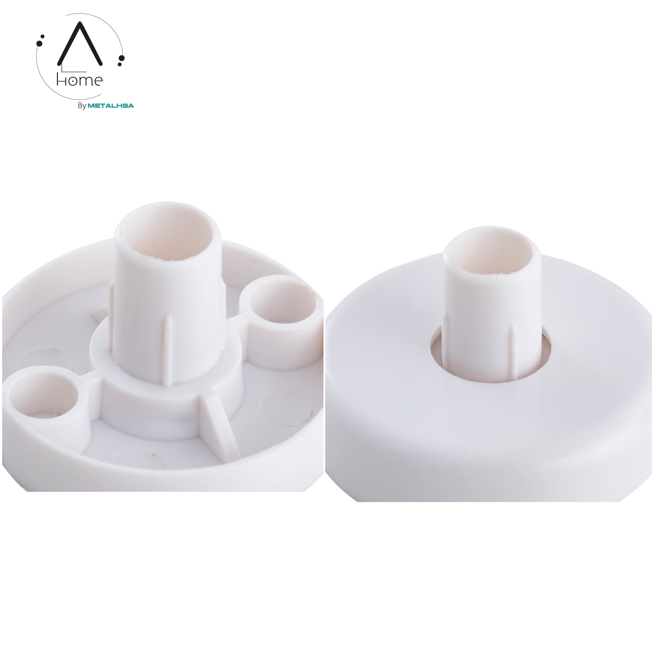 Pack 2 Unidades Flanche Plastificado 25 MM Color Blanco-2