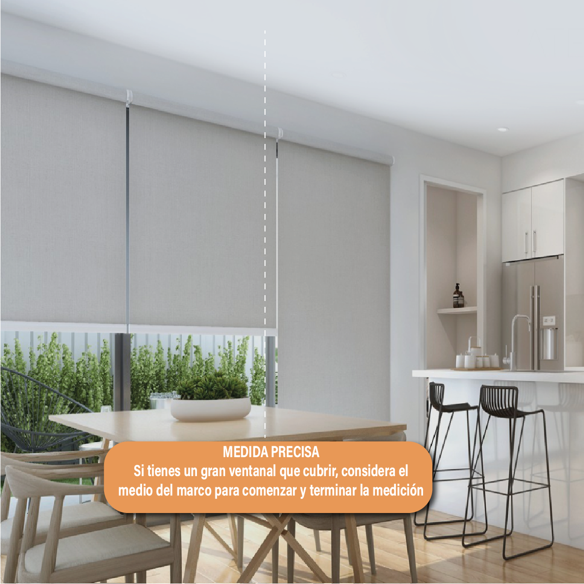 Cortina Roller Blackout 120 X 165 Cm Color Blanco Marca Sunfree-3