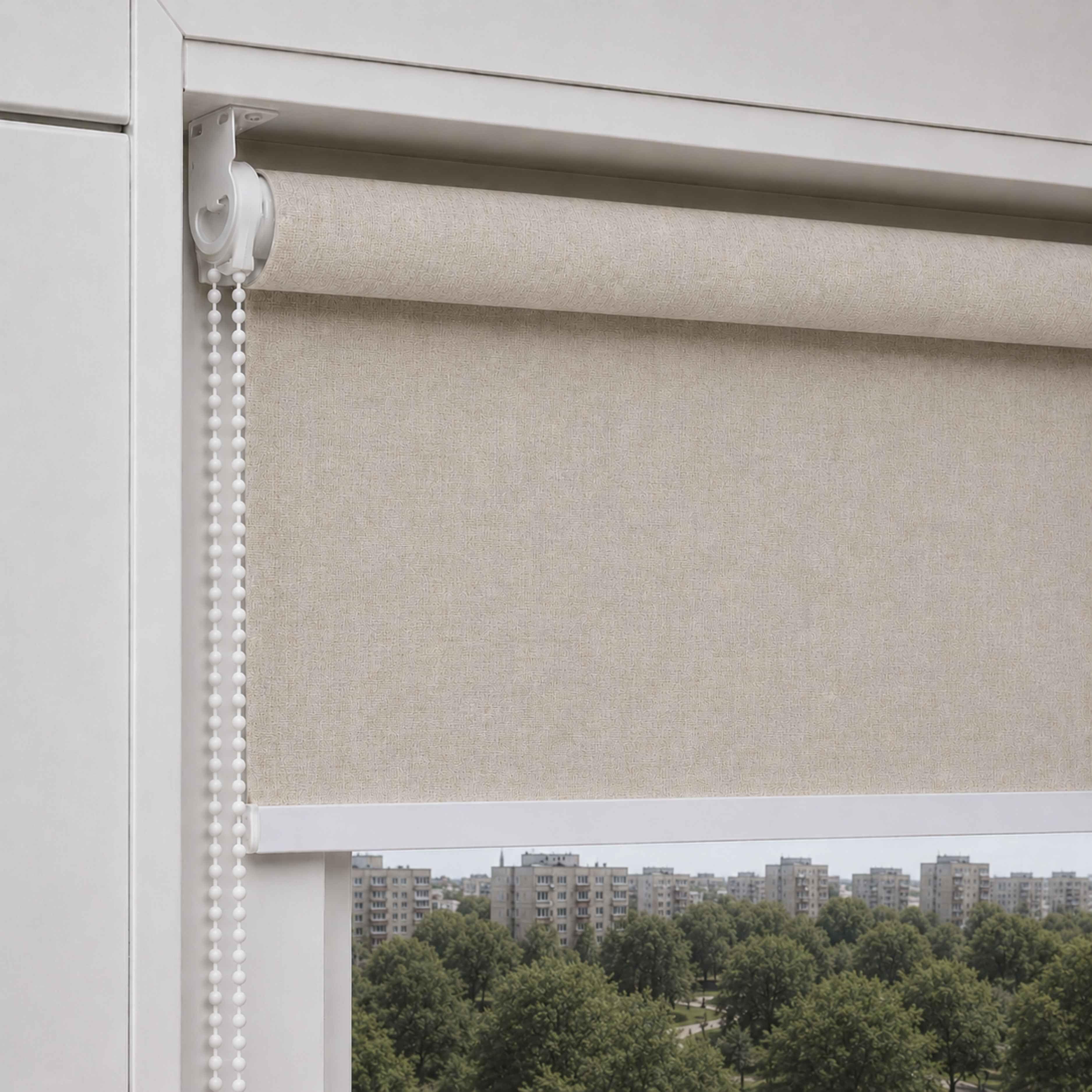 Cortina Roller Blackout 120 X 165 Cm Color Textura Lino Marca Sunfree-7