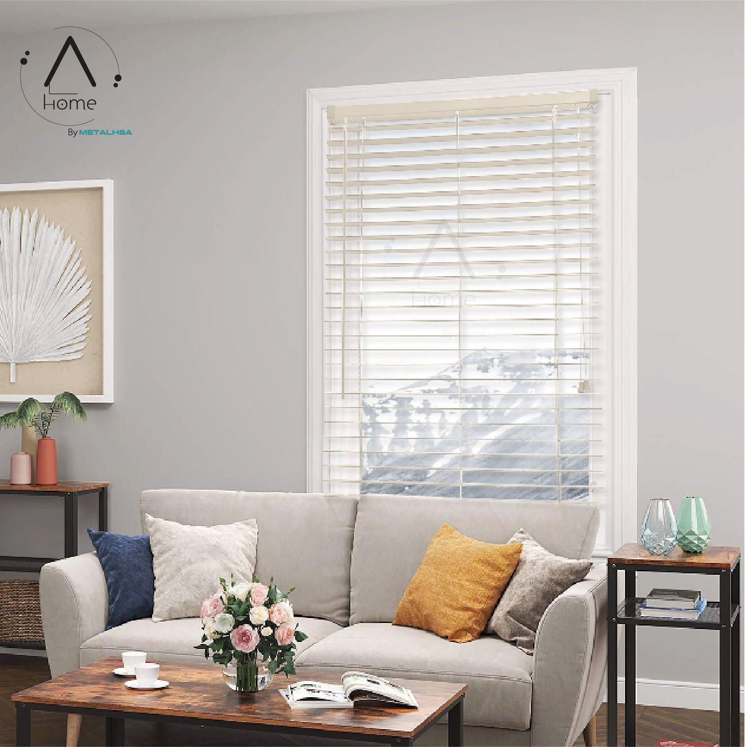 Persiana Veneciana Pvc 25MM 160X165 Cm Manual Marfil Aura-6