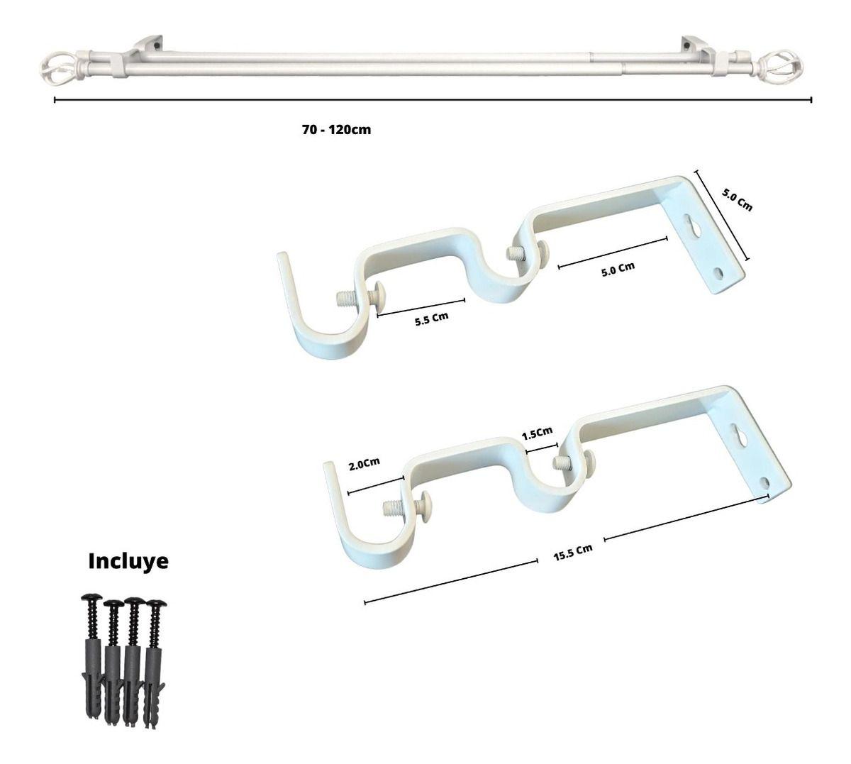 Set Doble Extensible 70-120 Cm Color Blanco Terminal Nido-4
