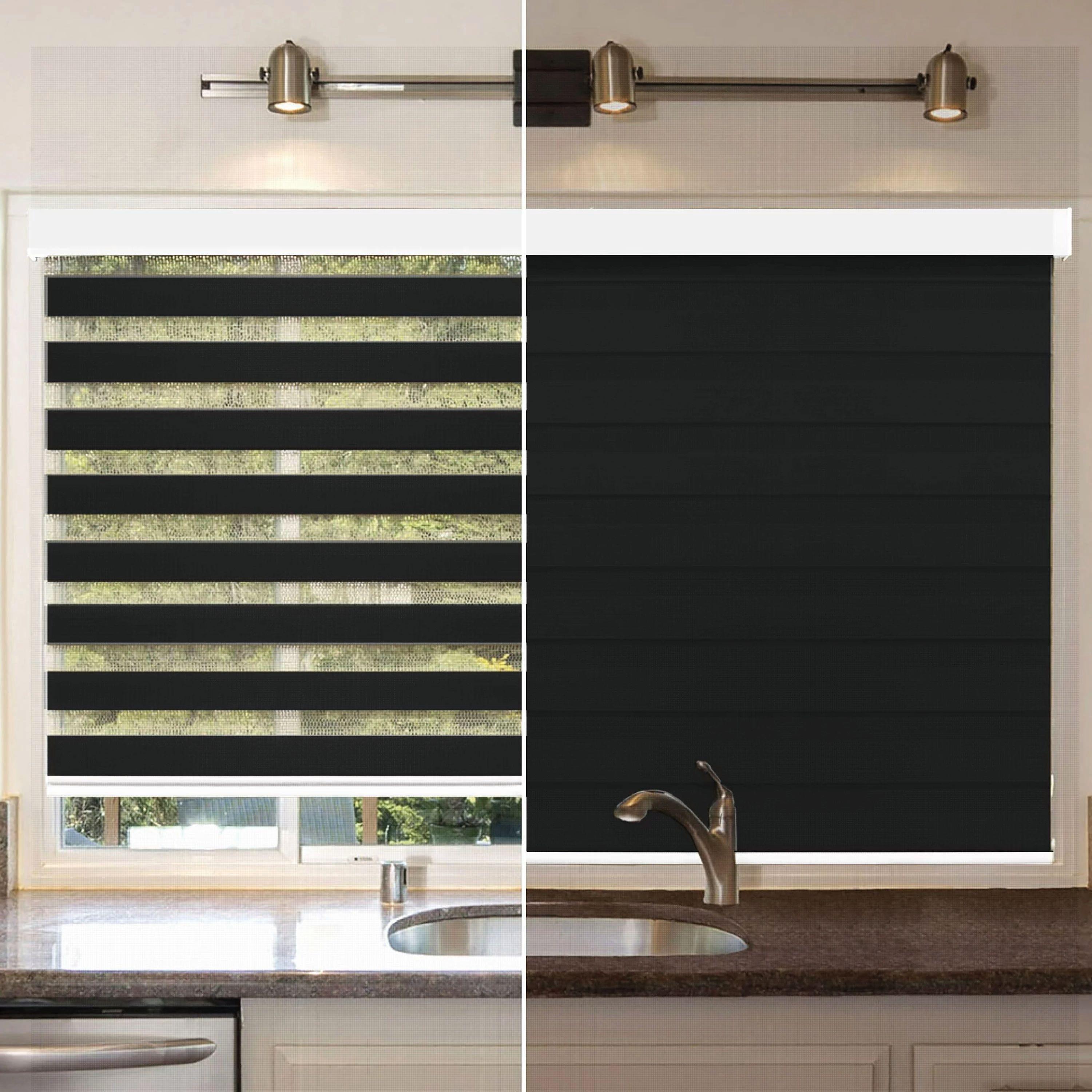 Roller Duo Zebra Día Y Noche Negro 150 X 165 Cm Premium-6