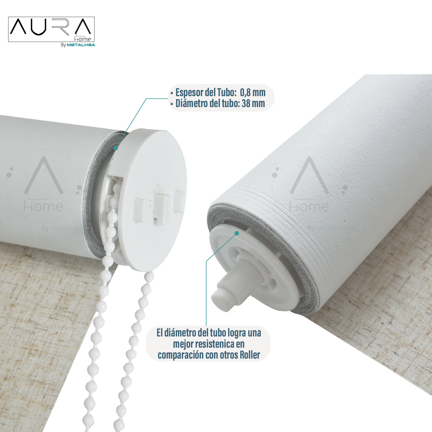 Cortina Roller Blackout Aura Textura Lino 090X165 Cm-2