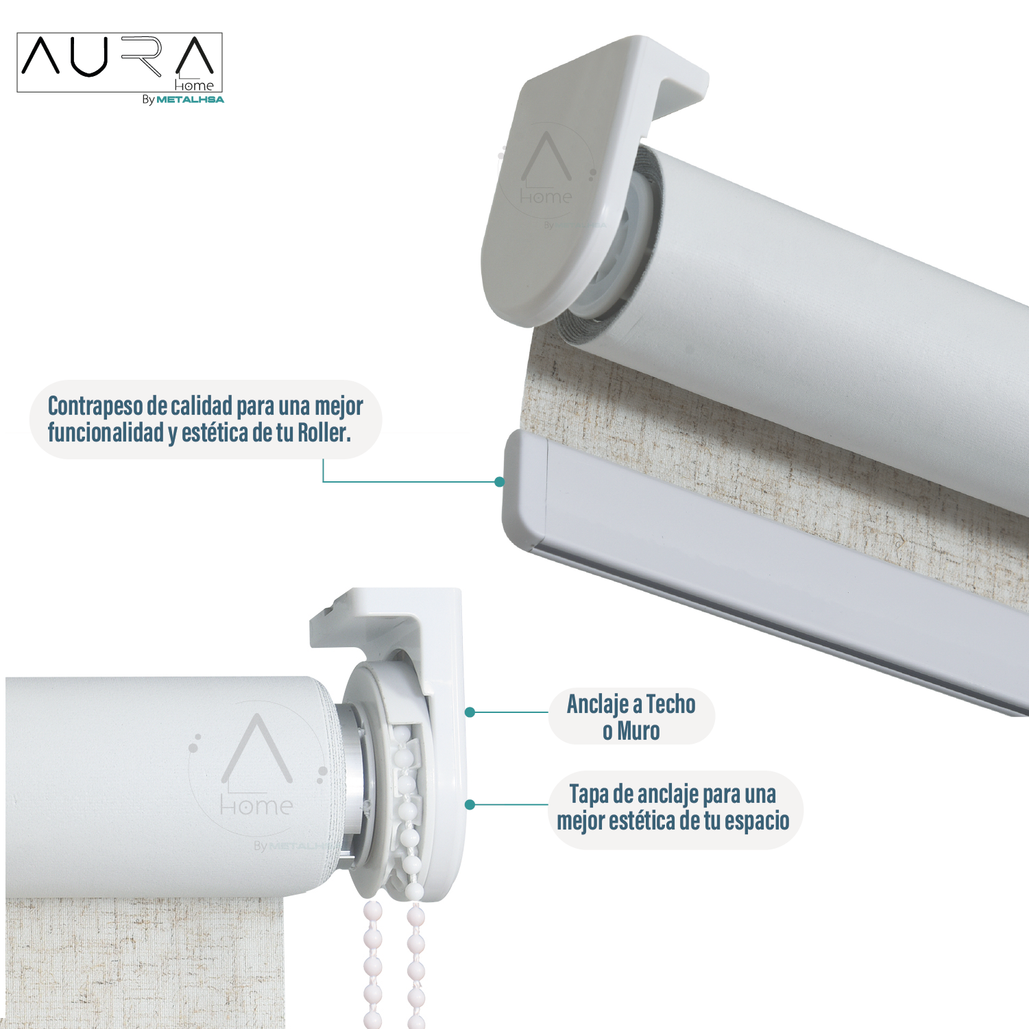 Cortina Roller Blackout Aura Textura Lino 090X165 Cm-3