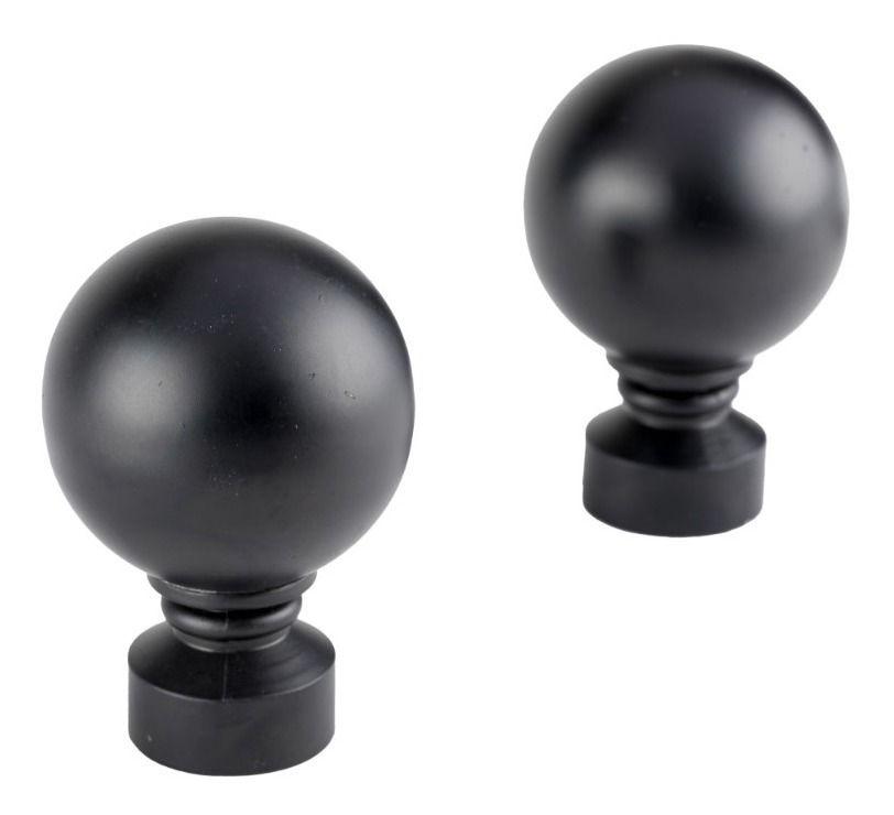 Pack 2 Unidades Terminal Bola Acero Negro 19 Mm-0