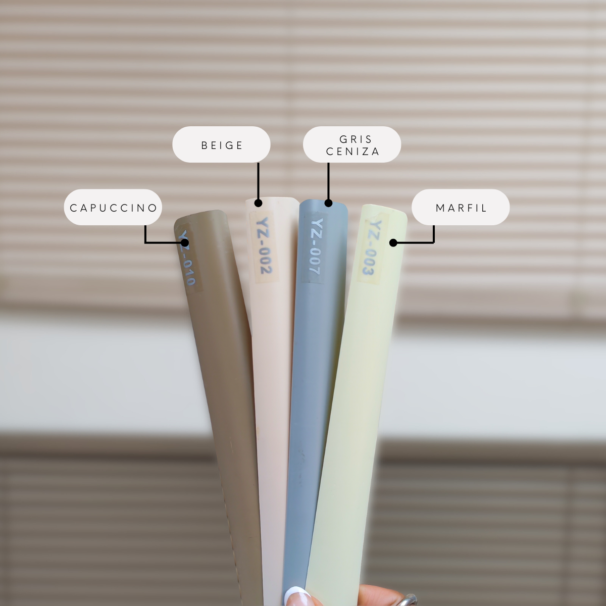 Persiana Veneciana Pvc 25MM 120X165 Cm Manual Beige Aura-7