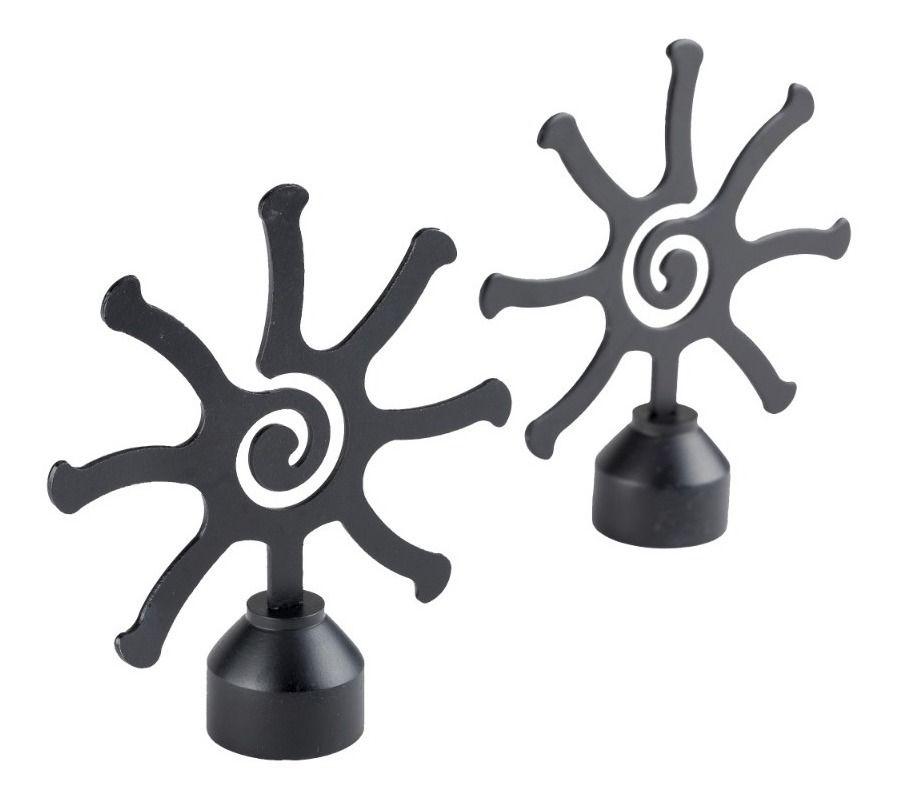 Pack 2 Unidades Terminal Sun De Metal Negro 28 Mm-0