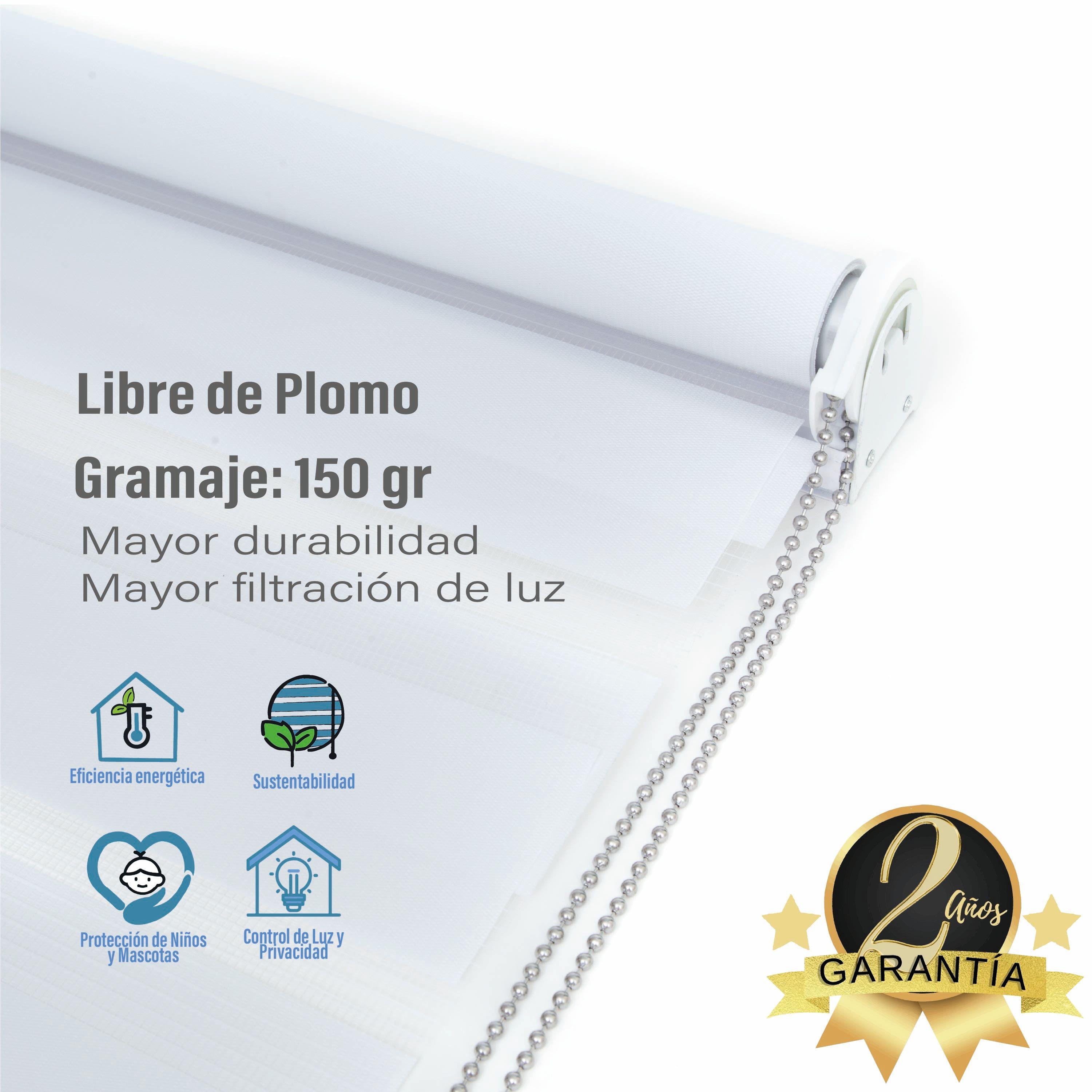 Cortina Roller Duo Zebra Día Y Noche Blanco 200 X 165 Cm Sin Cenefa Sunfree-5